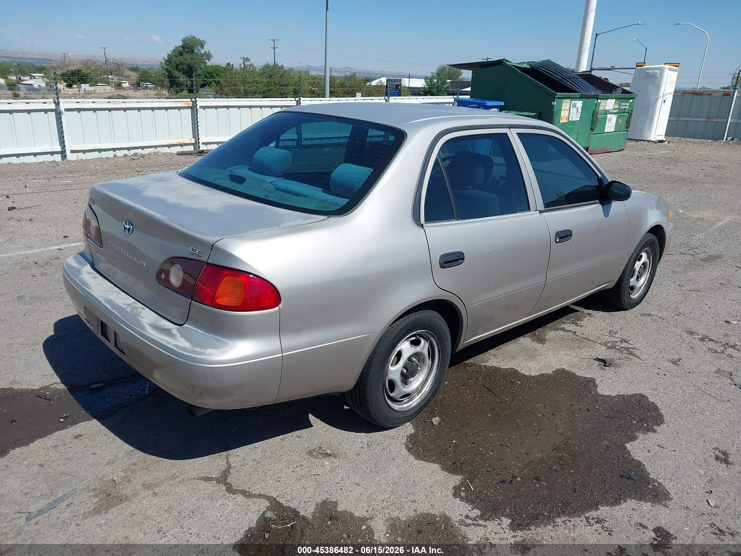 2002 Toyota Corolla Ce Beige vin: 2T1BR12E52C576396