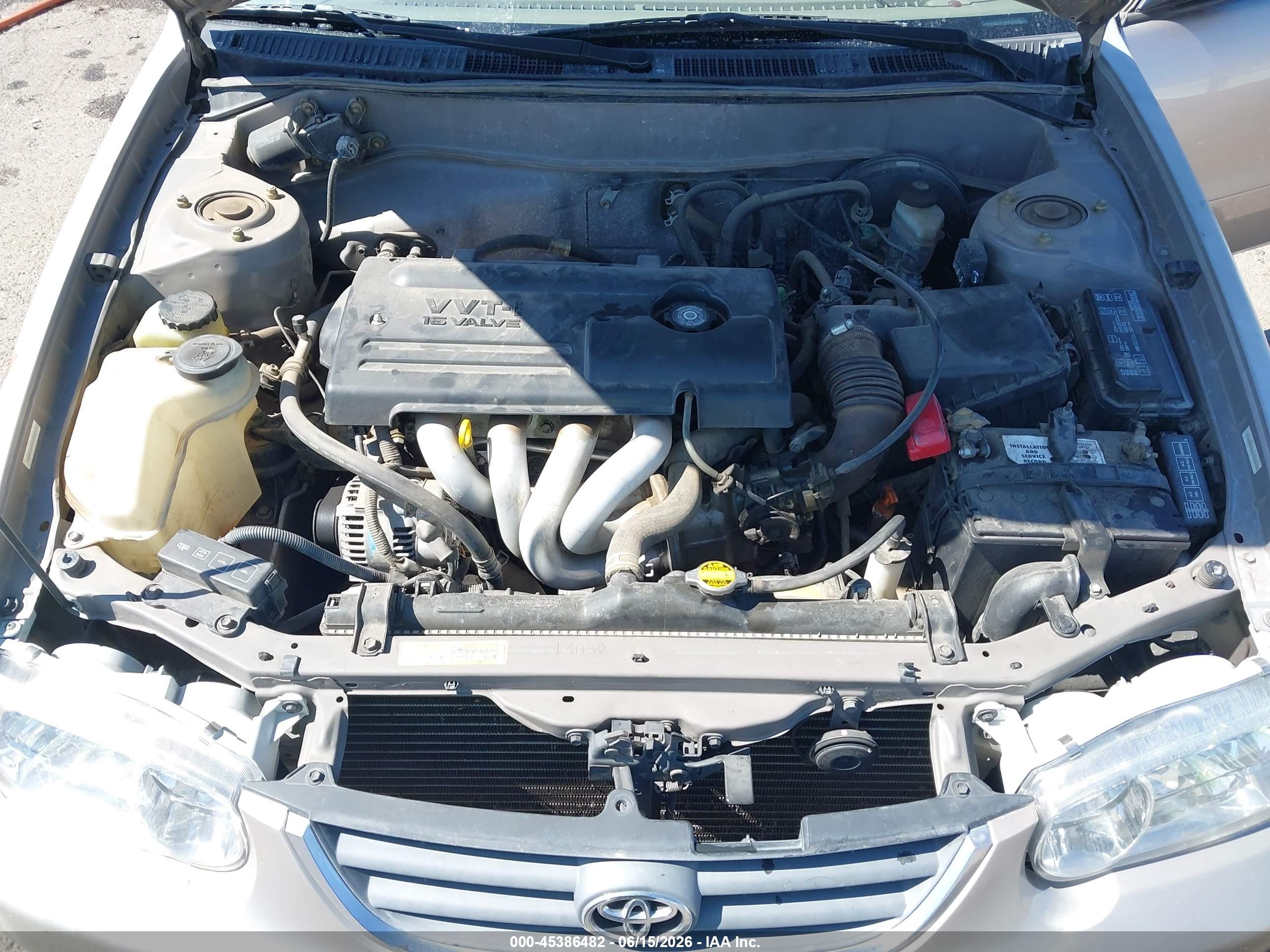 2002 Toyota Corolla Ce Beige vin: 2T1BR12E52C576396