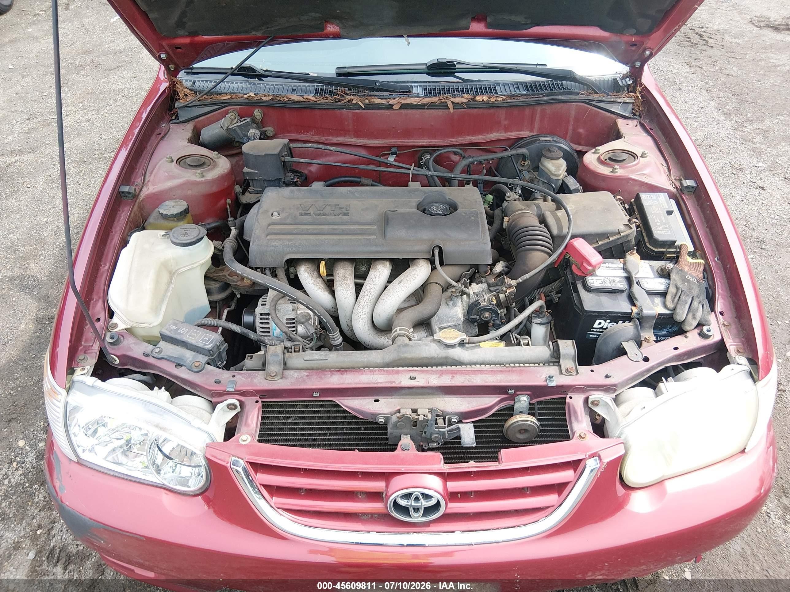 2002 Toyota Corolla S Красный vin: 2T1BR12E52C578939