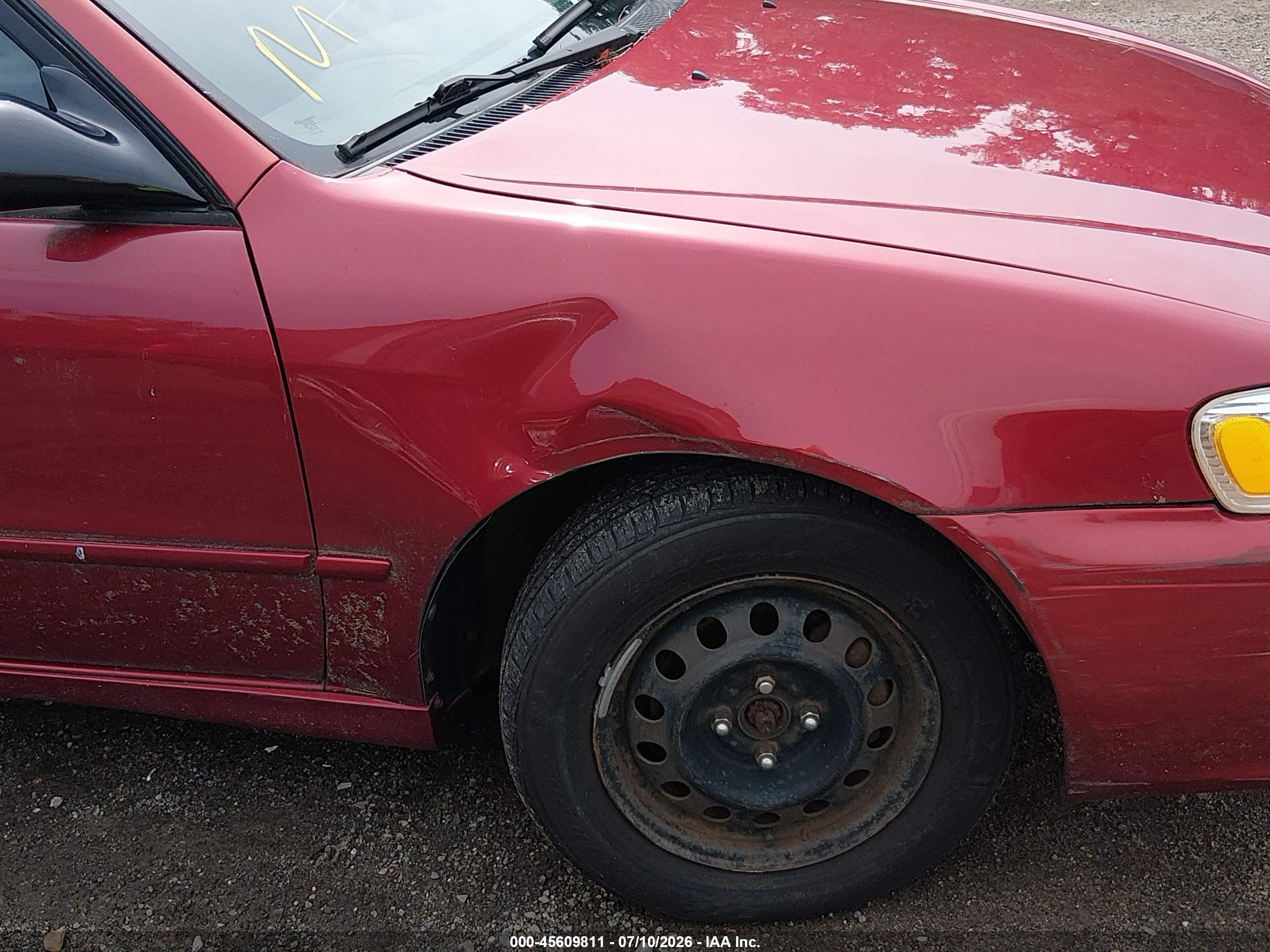 2002 Toyota Corolla S Красный vin: 2T1BR12E52C578939