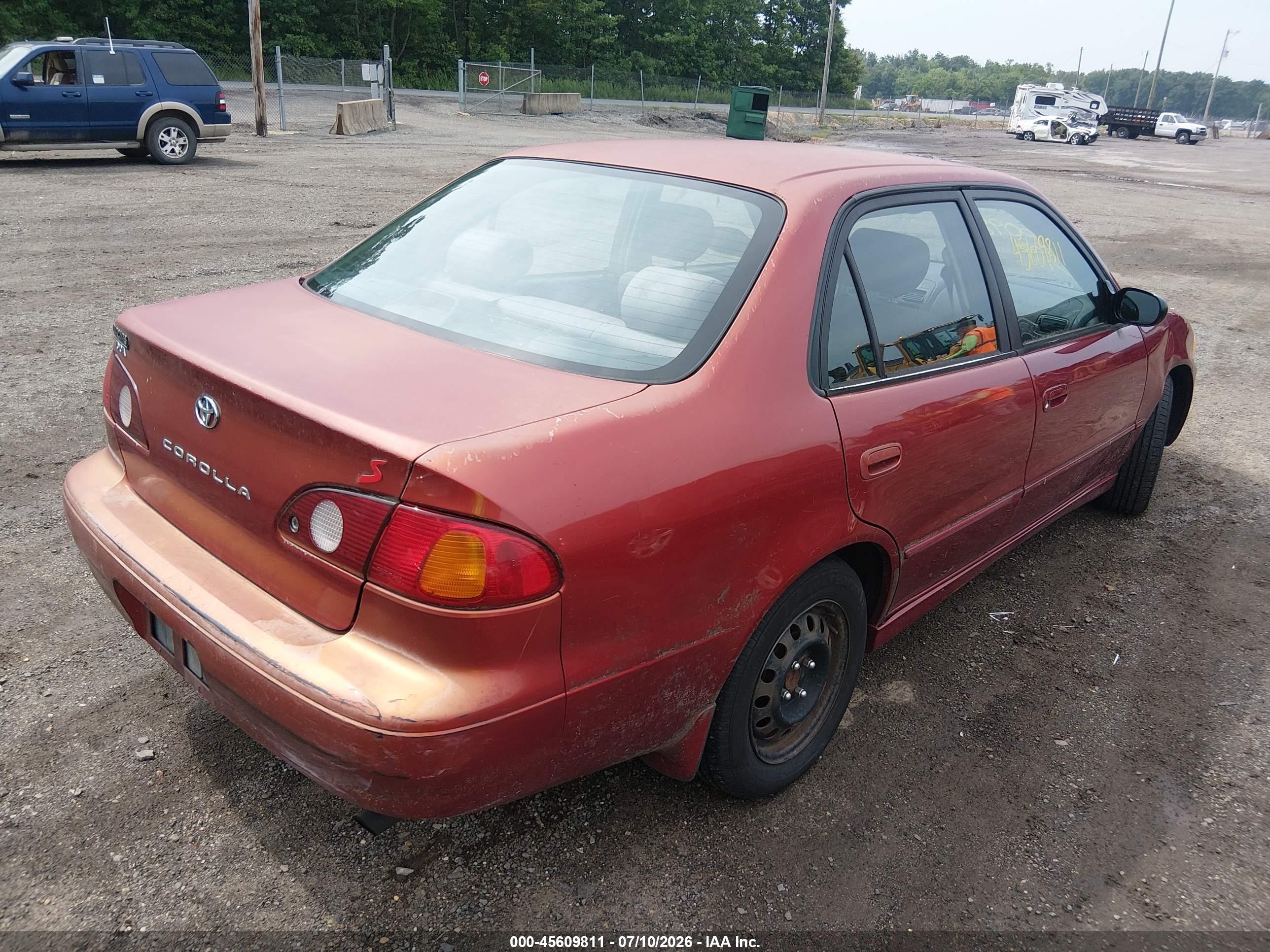 2002 Toyota Corolla S Красный vin: 2T1BR12E52C578939