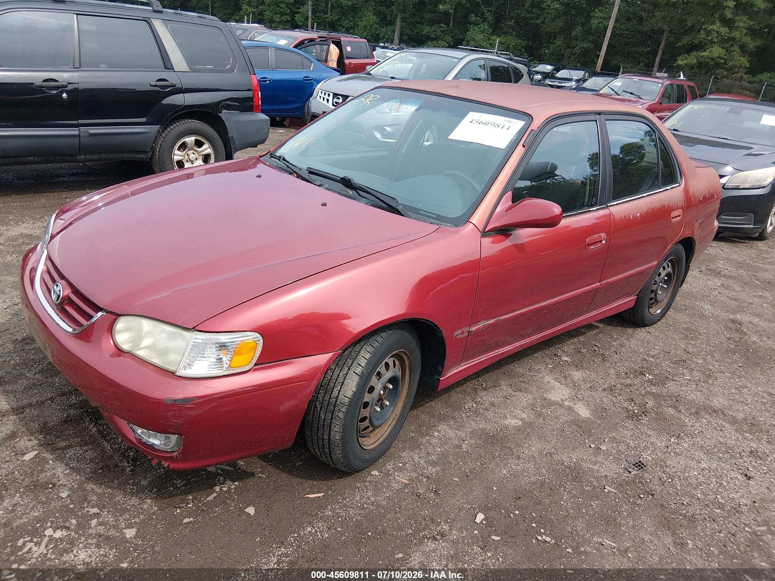 2002 Toyota Corolla S Красный vin: 2T1BR12E52C578939