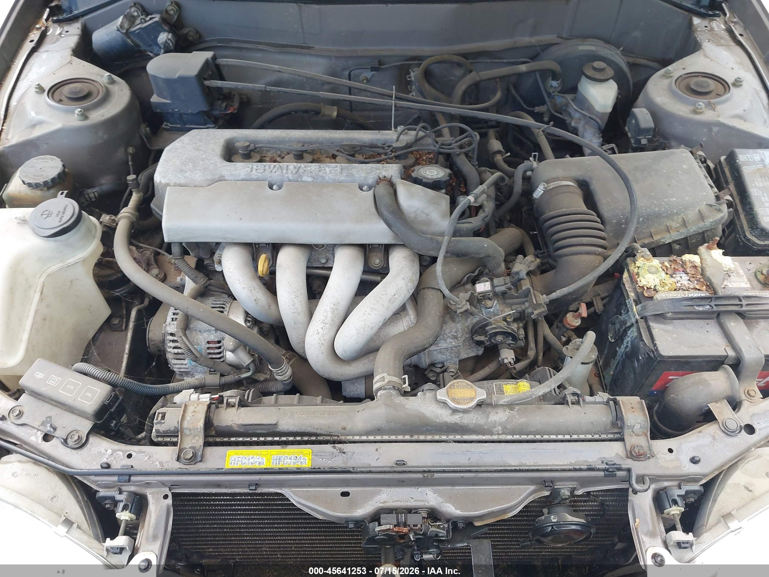 1998 Toyota Corolla Ce Silver vin: 2T1BR12E5WC041817