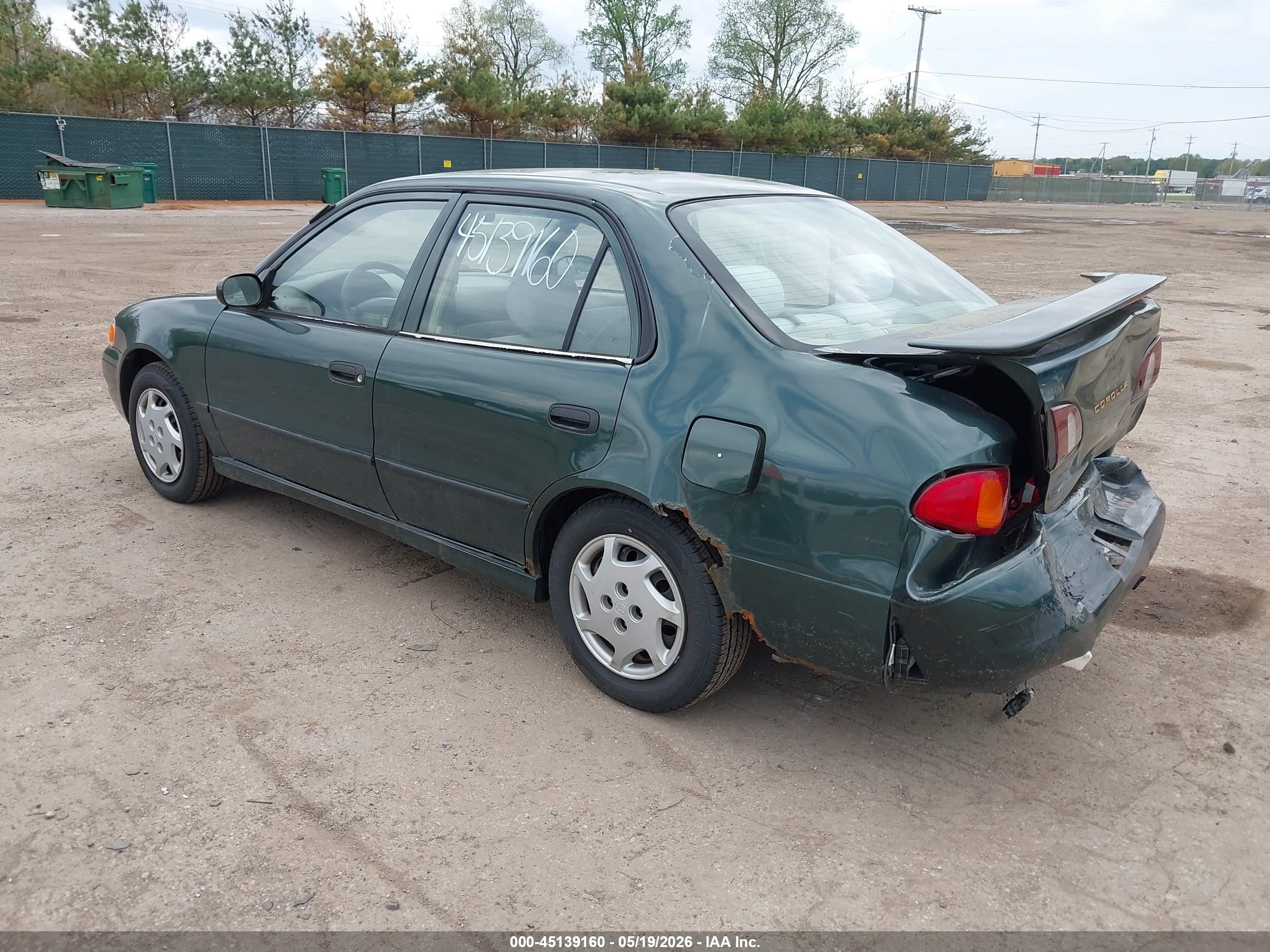 2000 Toyota Corolla Ve/ce/le Green vin: 2T1BR12E5YC292372