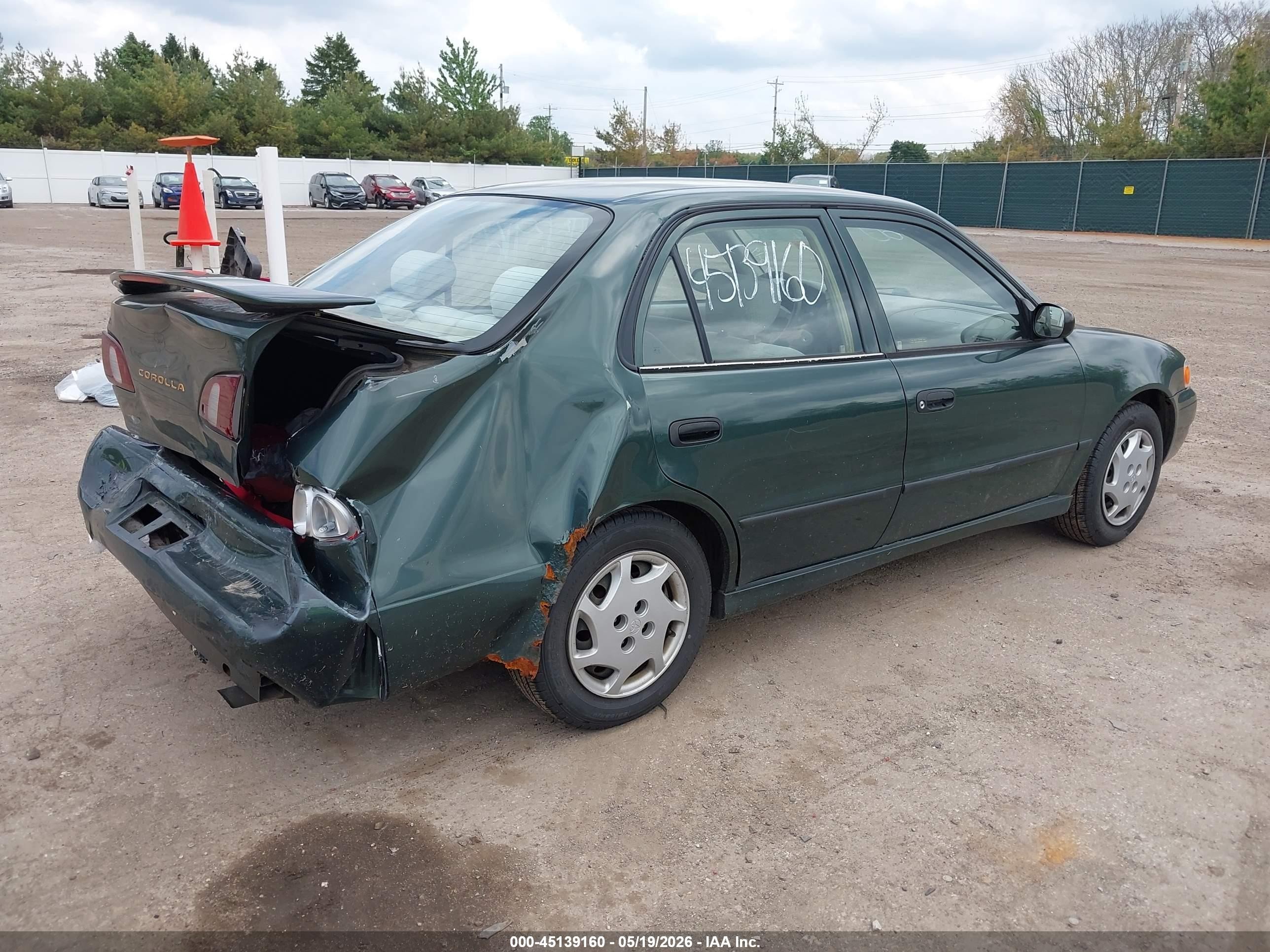 2000 Toyota Corolla Ve/ce/le Green vin: 2T1BR12E5YC292372