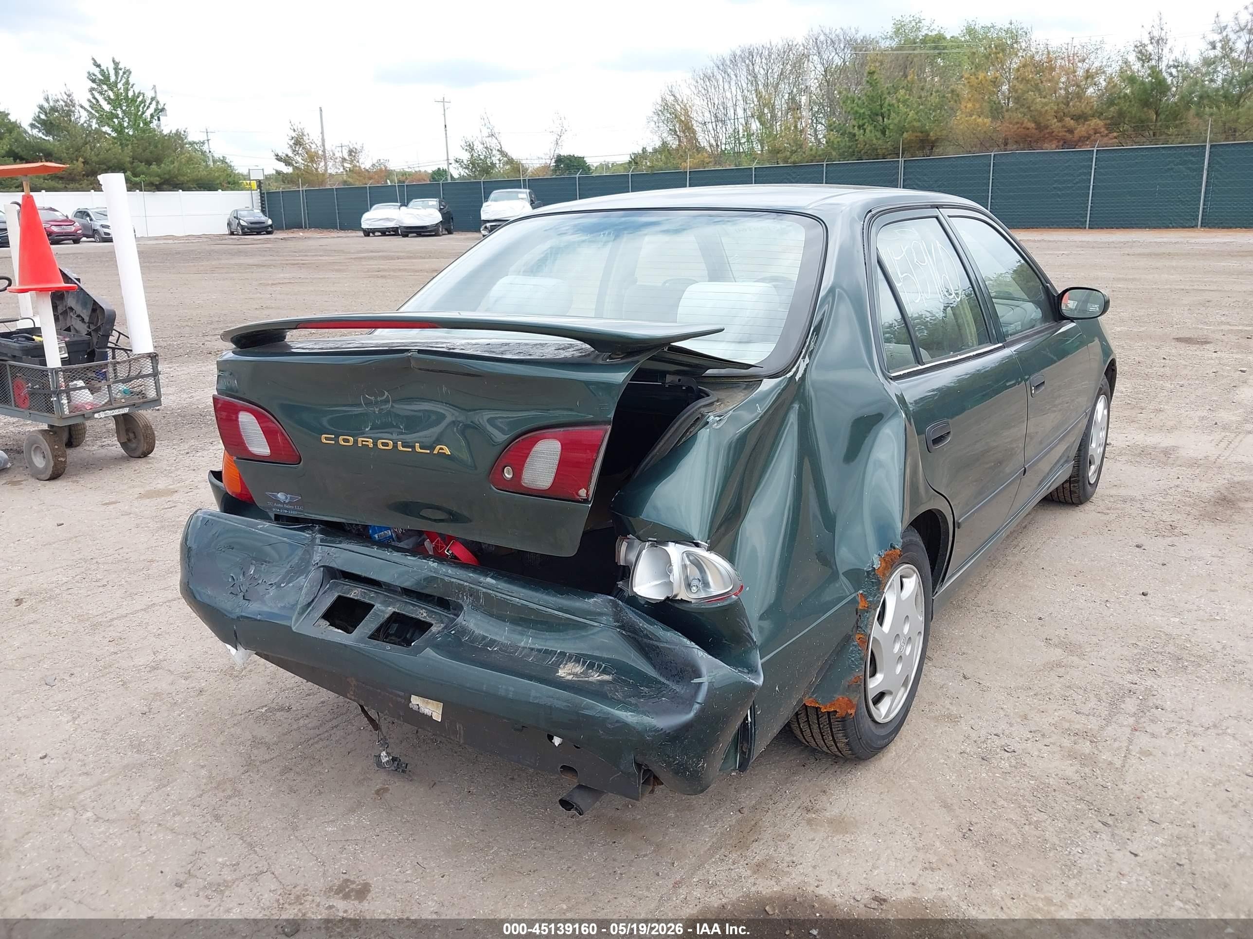 2000 Toyota Corolla Ve/ce/le Green vin: 2T1BR12E5YC292372