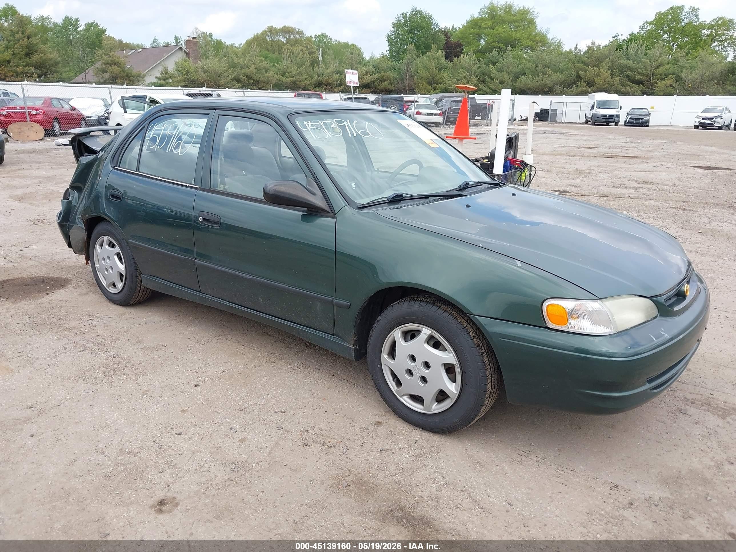 2000 Toyota Corolla Ve/ce/le Green vin: 2T1BR12E5YC292372