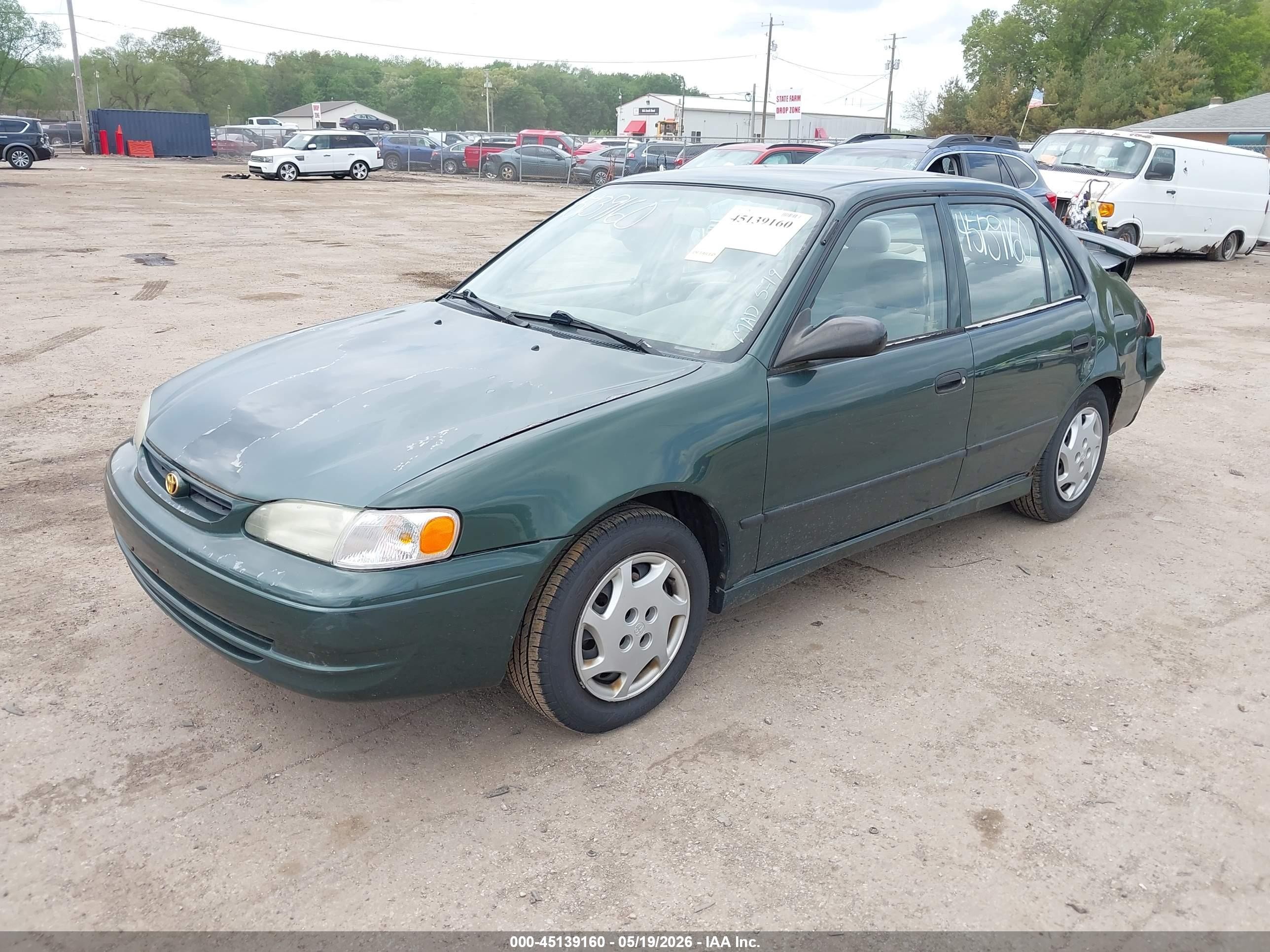 2000 Toyota Corolla Ve/ce/le Green vin: 2T1BR12E5YC292372