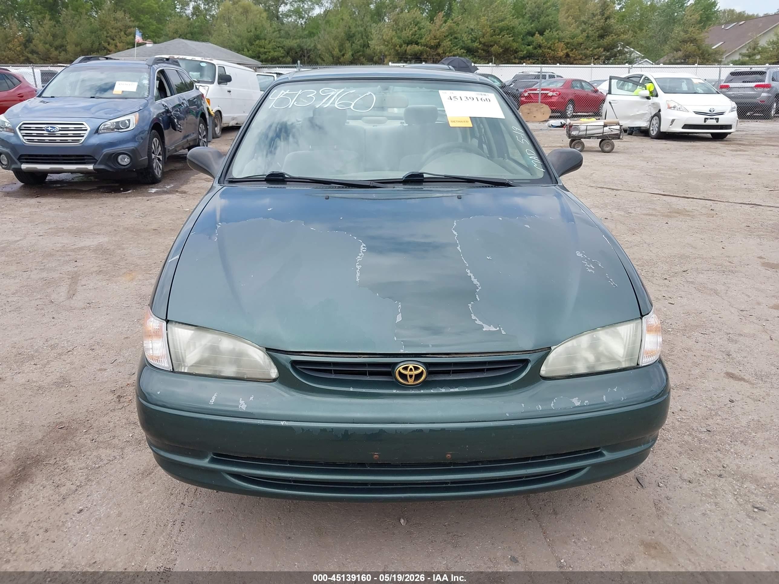 2000 Toyota Corolla Ve/ce/le Green vin: 2T1BR12E5YC292372