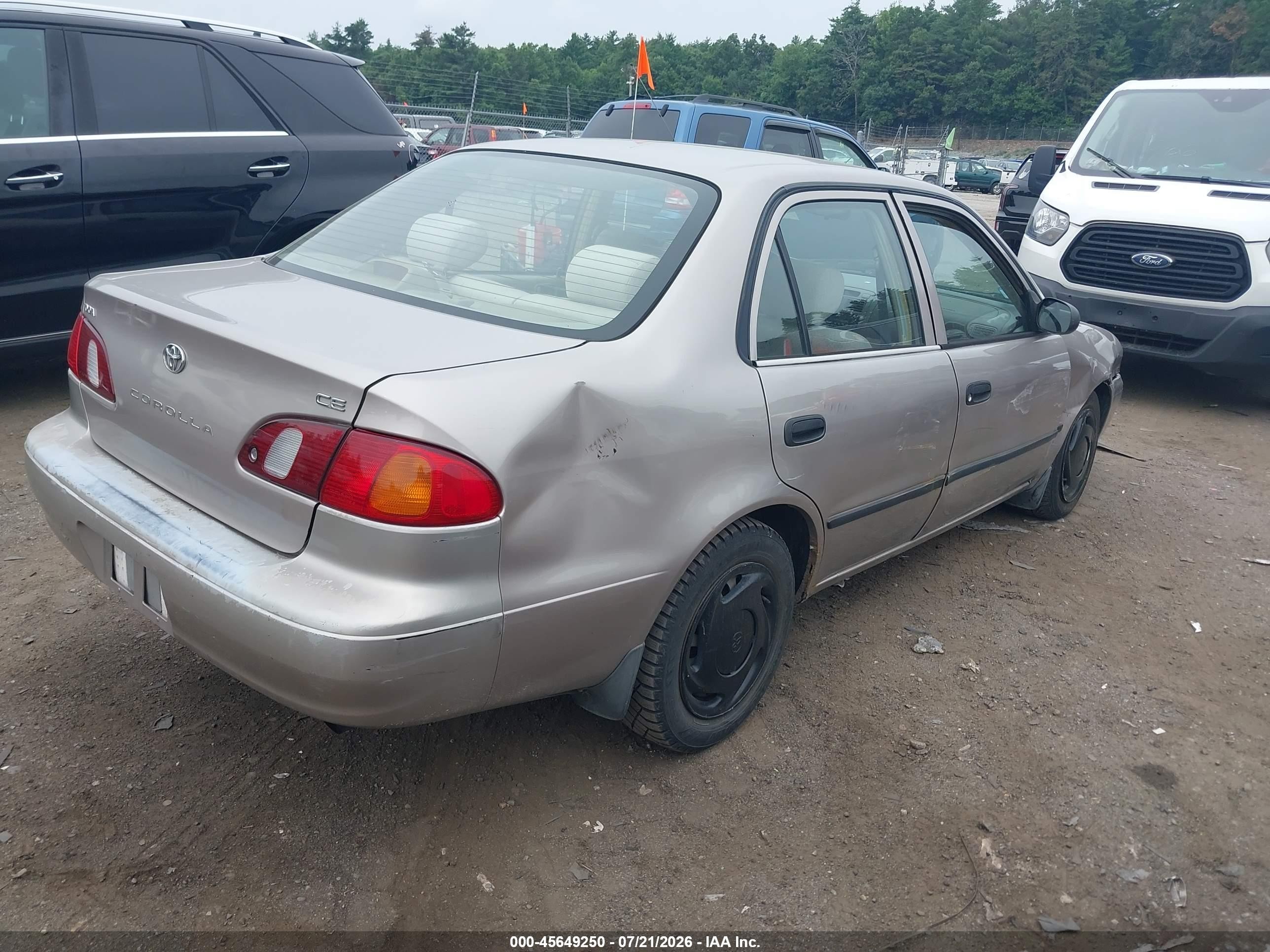 2000 Toyota Corolla Ce Gold vin: 2T1BR12E5YC356667