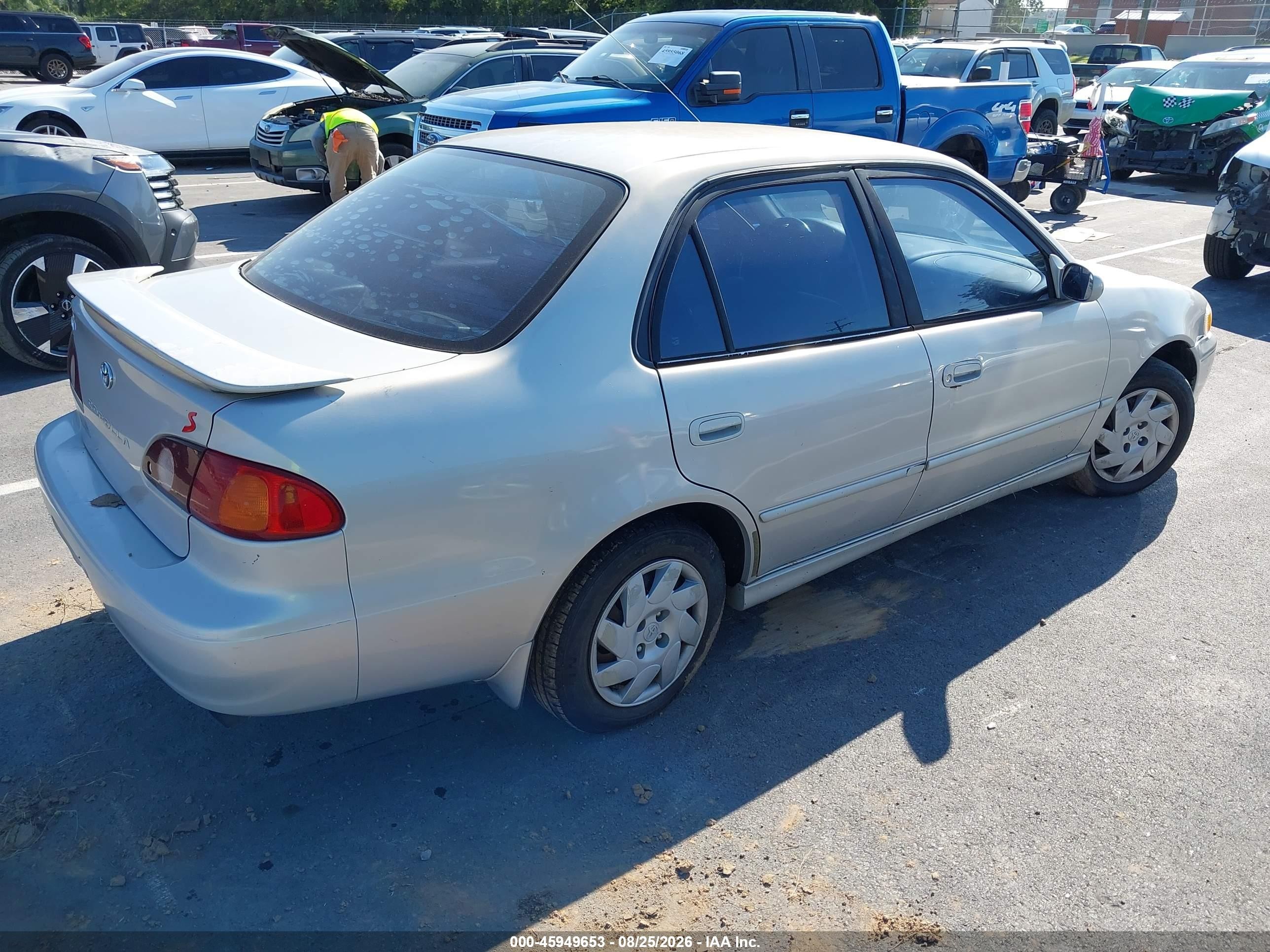 2001 Toyota Corolla S Серебряный vin: 2T1BR12E61C477052