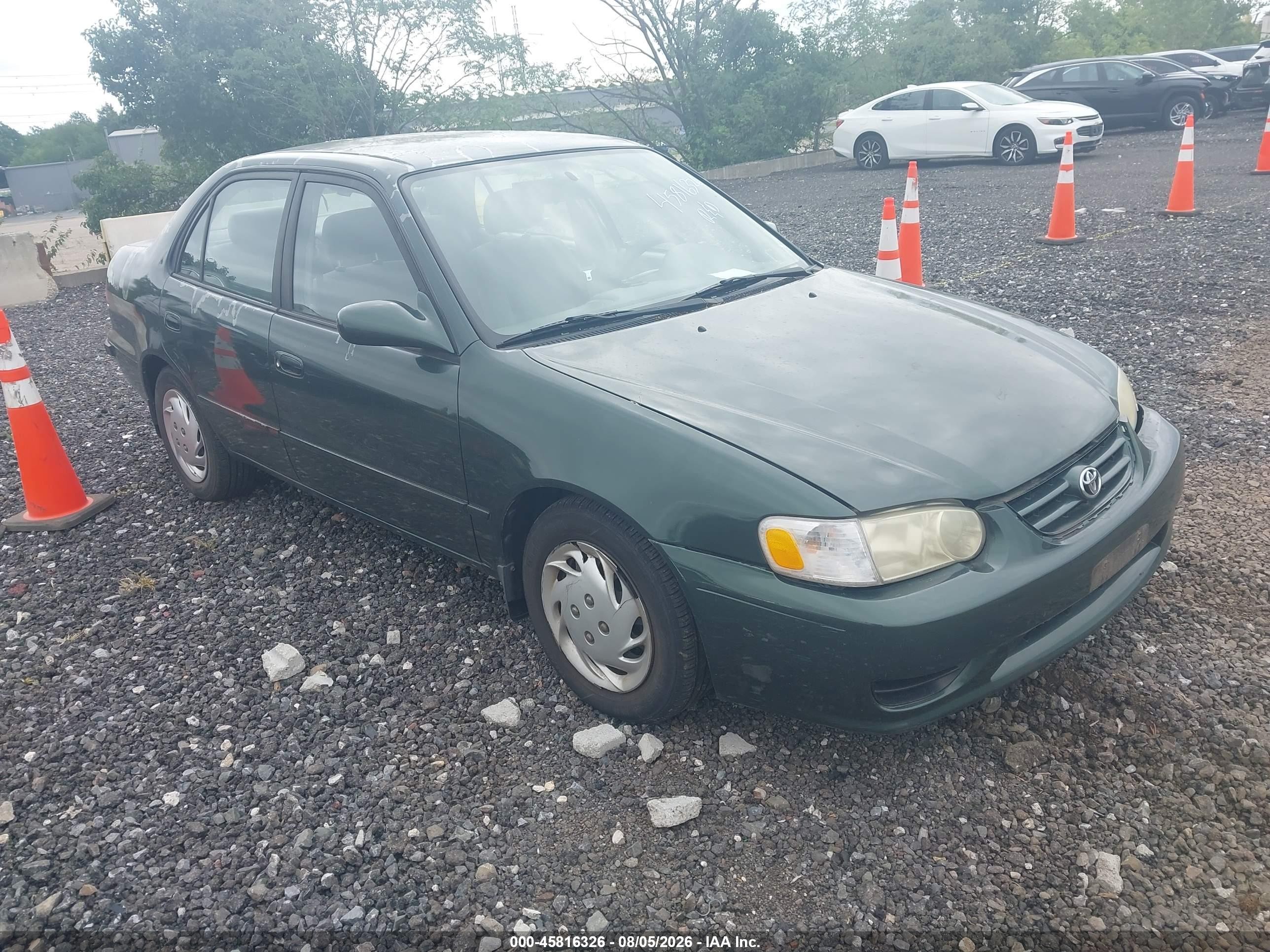 2001 Toyota Corolla Le Green vin: 2T1BR12E61C507120
