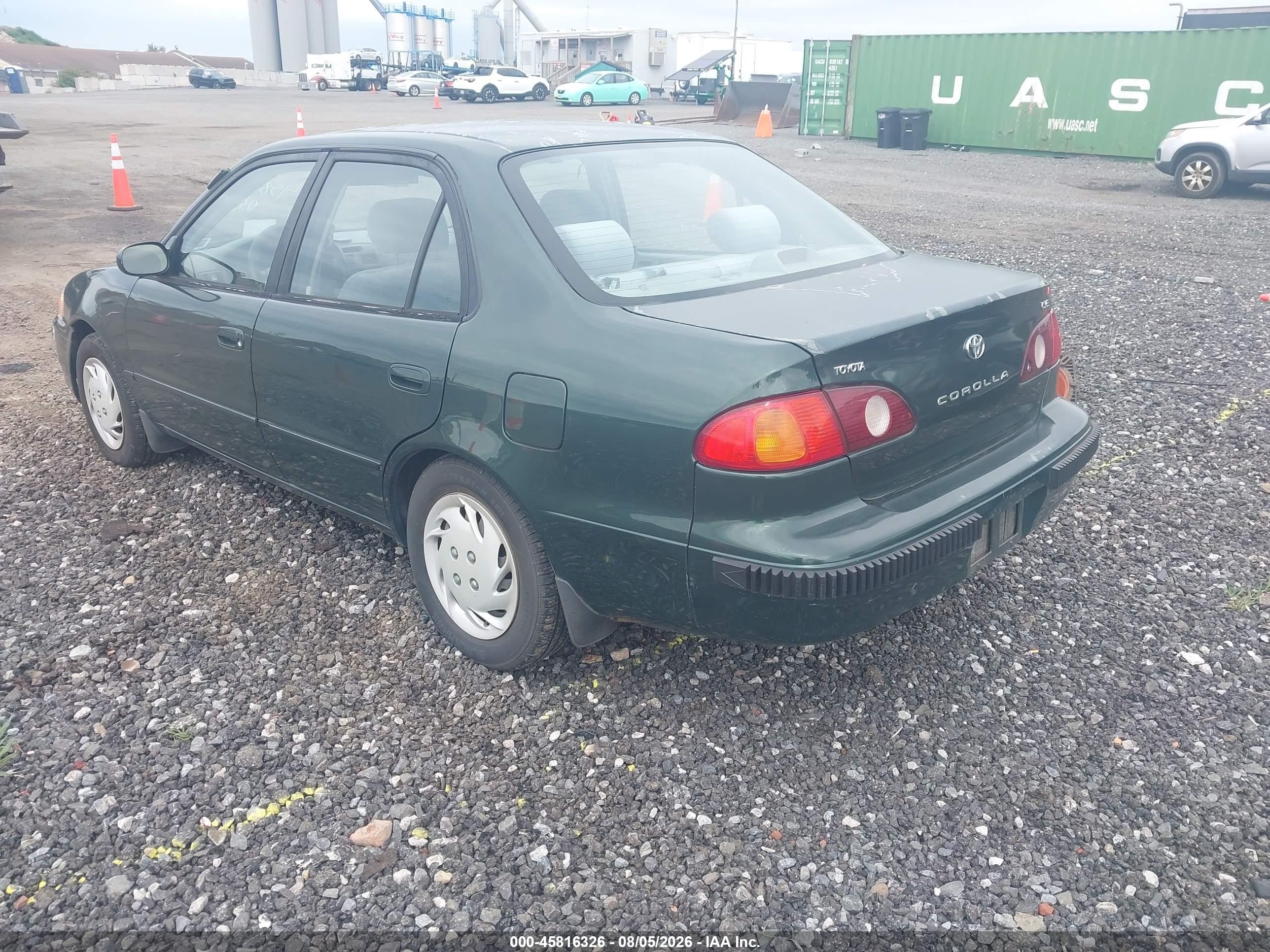 2001 Toyota Corolla Le Green vin: 2T1BR12E61C507120