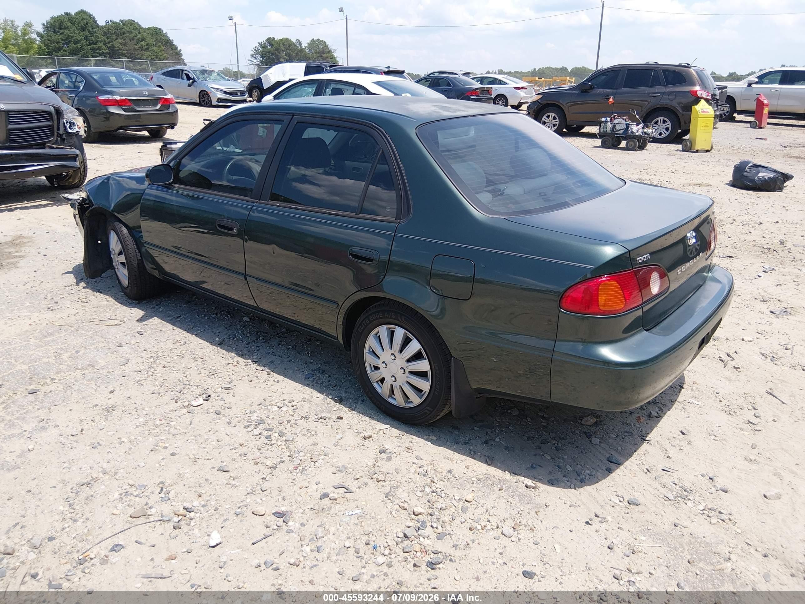 2002 Toyota Corolla Le Green vin: 2T1BR12E62C587925