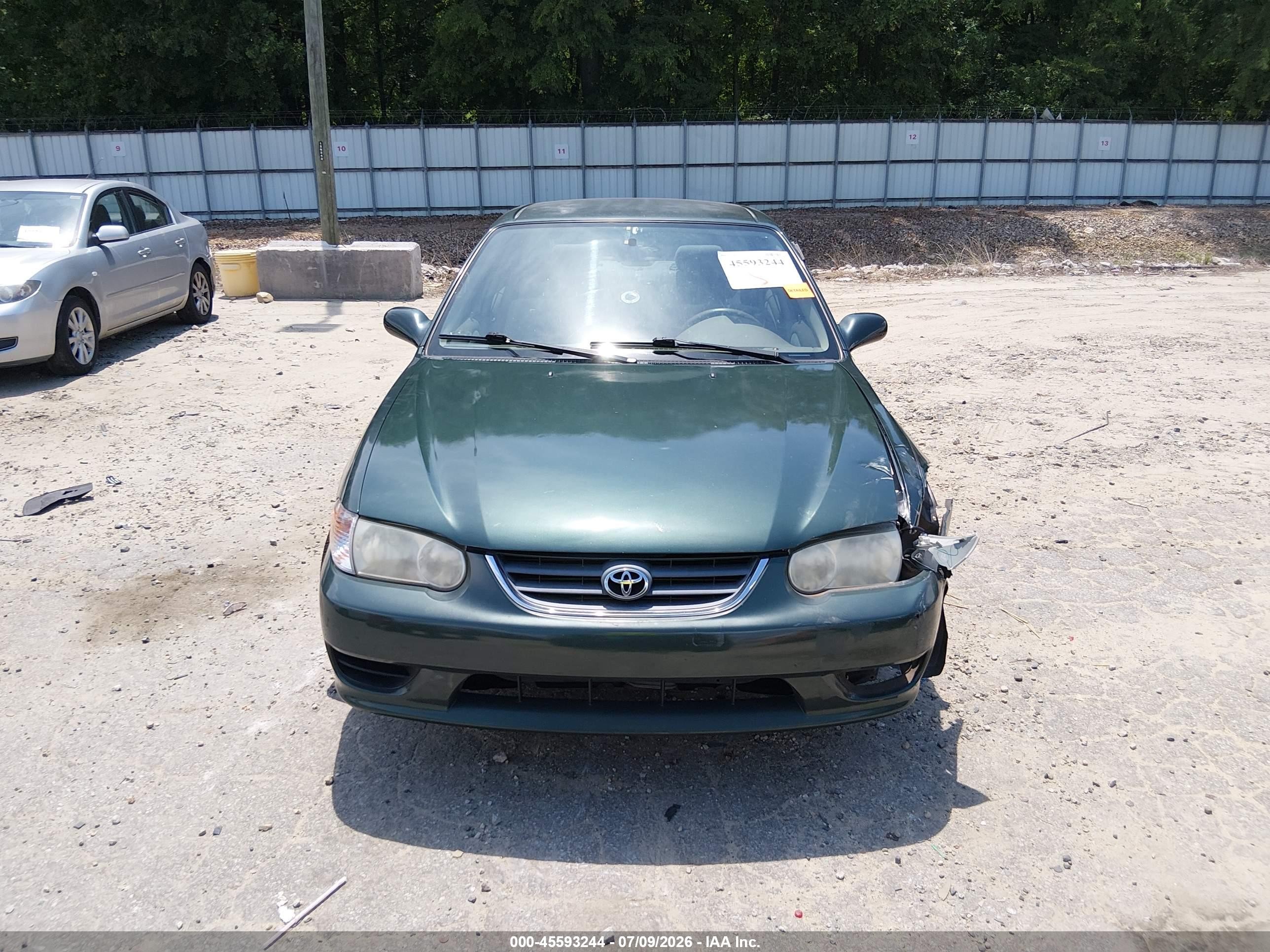 2002 Toyota Corolla Le Green vin: 2T1BR12E62C587925
