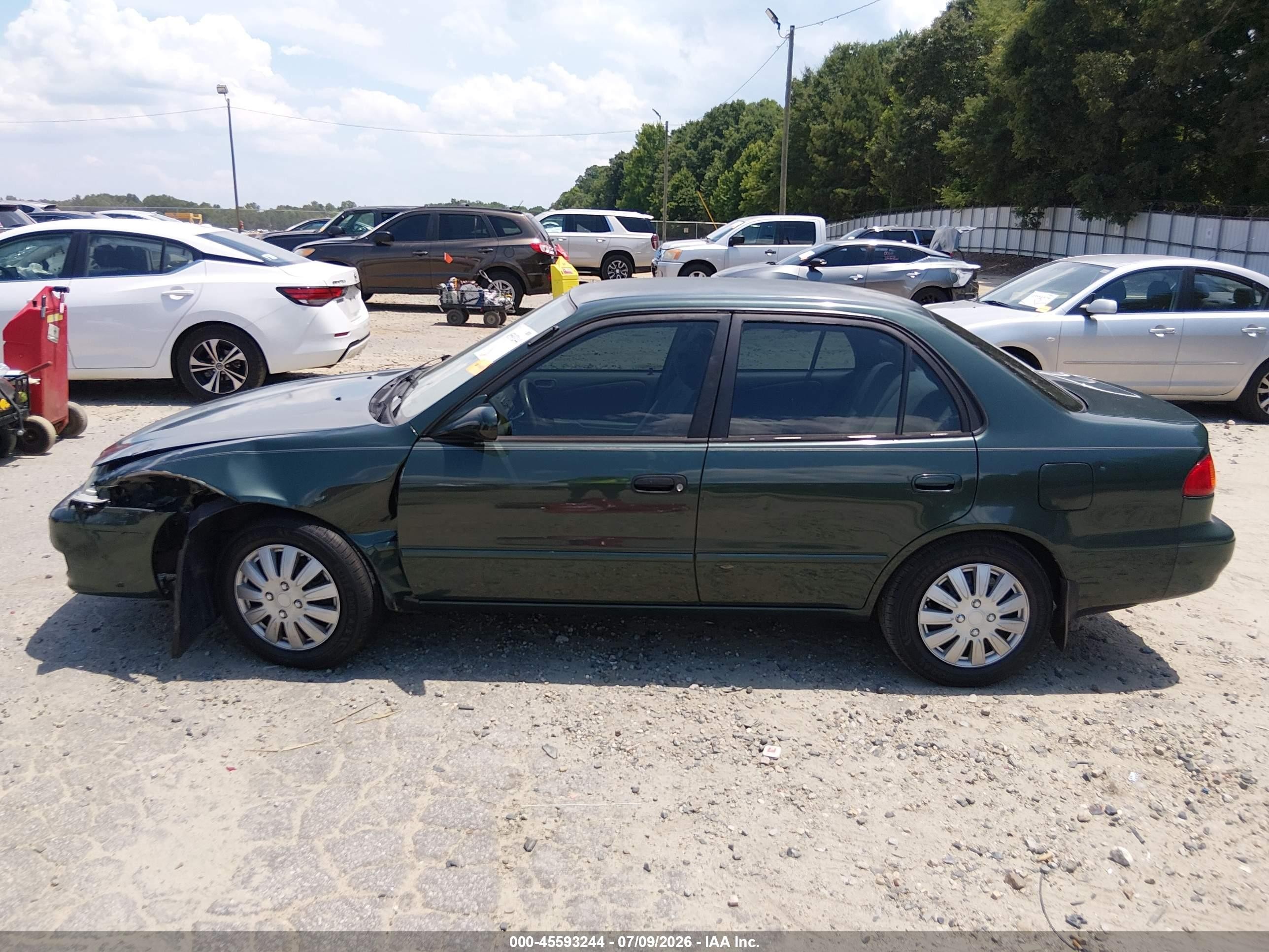 2002 Toyota Corolla Le Green vin: 2T1BR12E62C587925