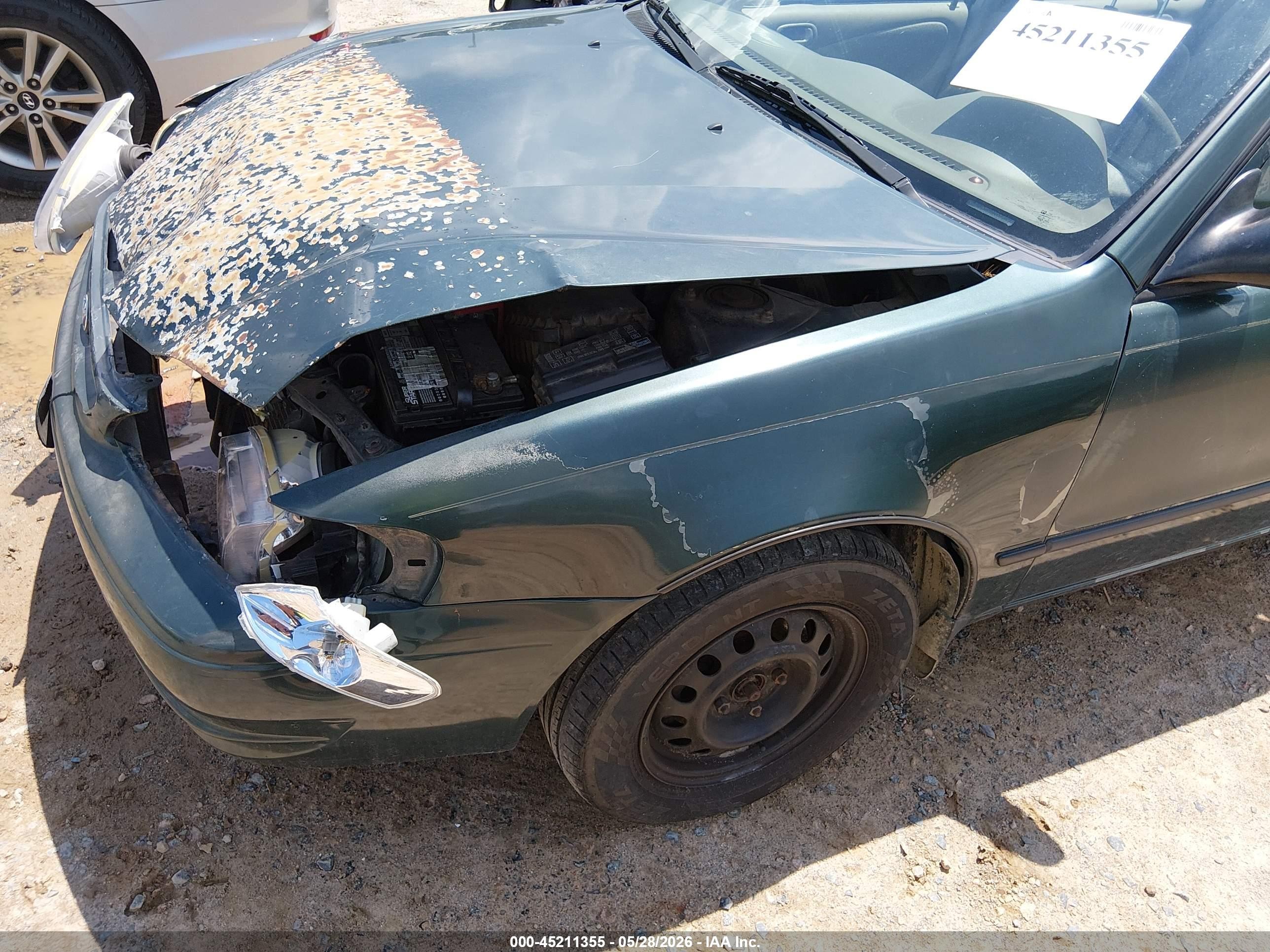 2000 Toyota Corolla Ce Зеленый vin: 2T1BR12E6YC266380