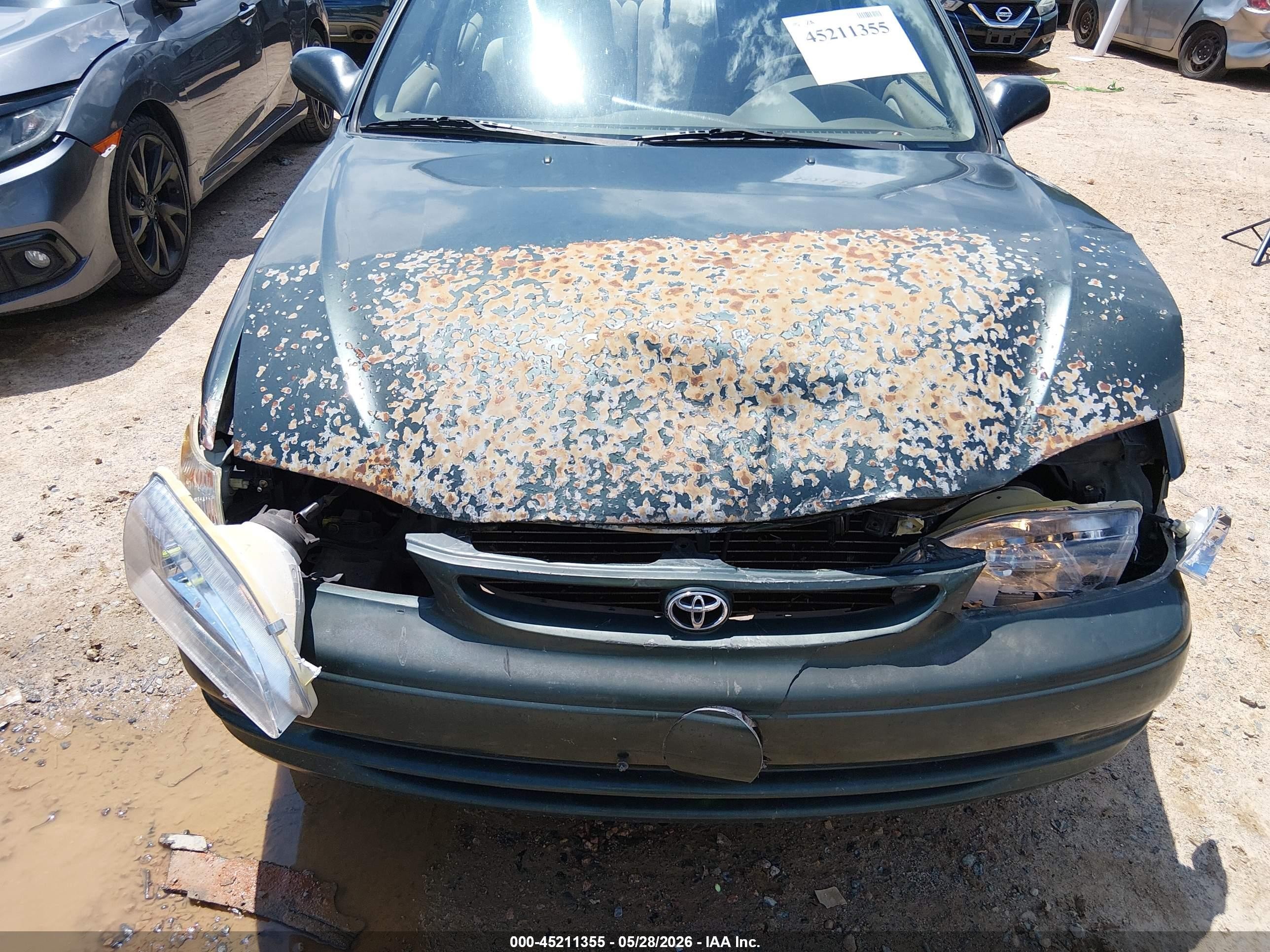 2000 Toyota Corolla Ce Зеленый vin: 2T1BR12E6YC266380
