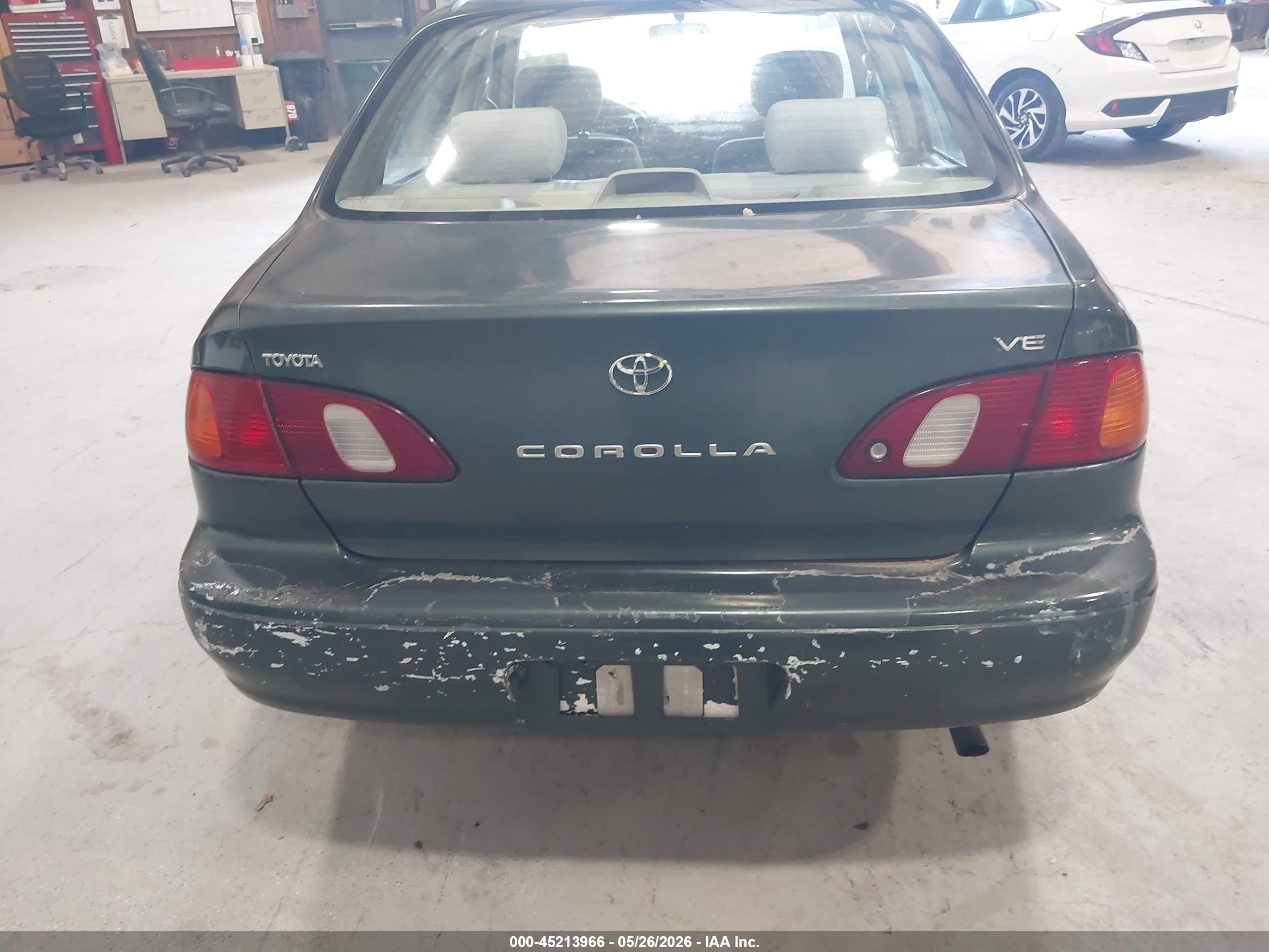 2000 Toyota Corolla Ve Зеленый vin: 2T1BR12E6YC279890
