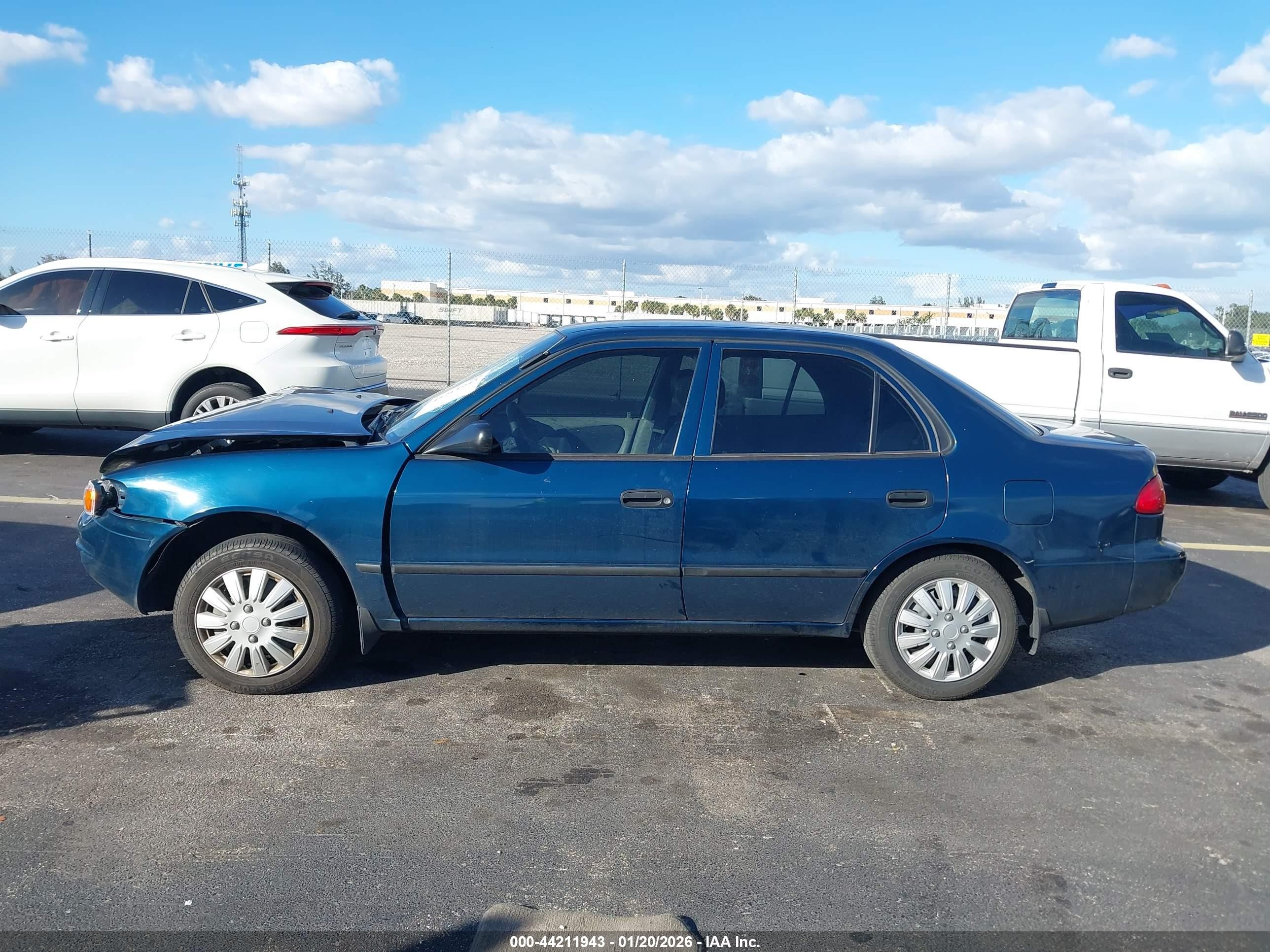 2000 Toyota Corolla Ce Blue vin: 2T1BR12E6YC363482