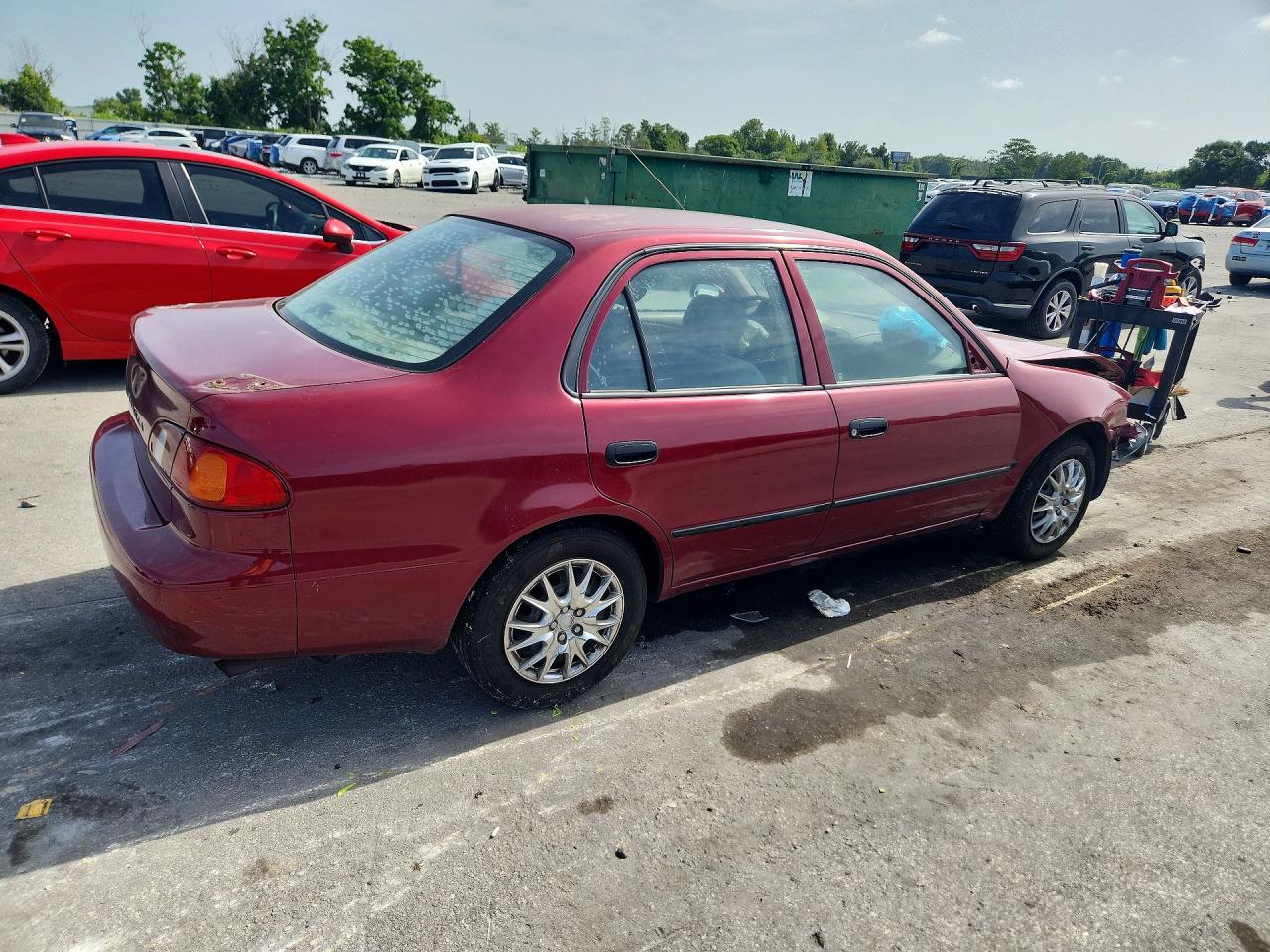 2000 Toyota Corolla Ve Red vin: 2T1BR12E6YC375180