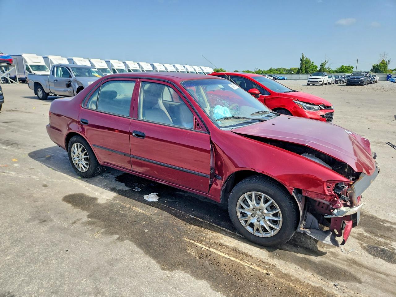 2000 Toyota Corolla Ve Red vin: 2T1BR12E6YC375180