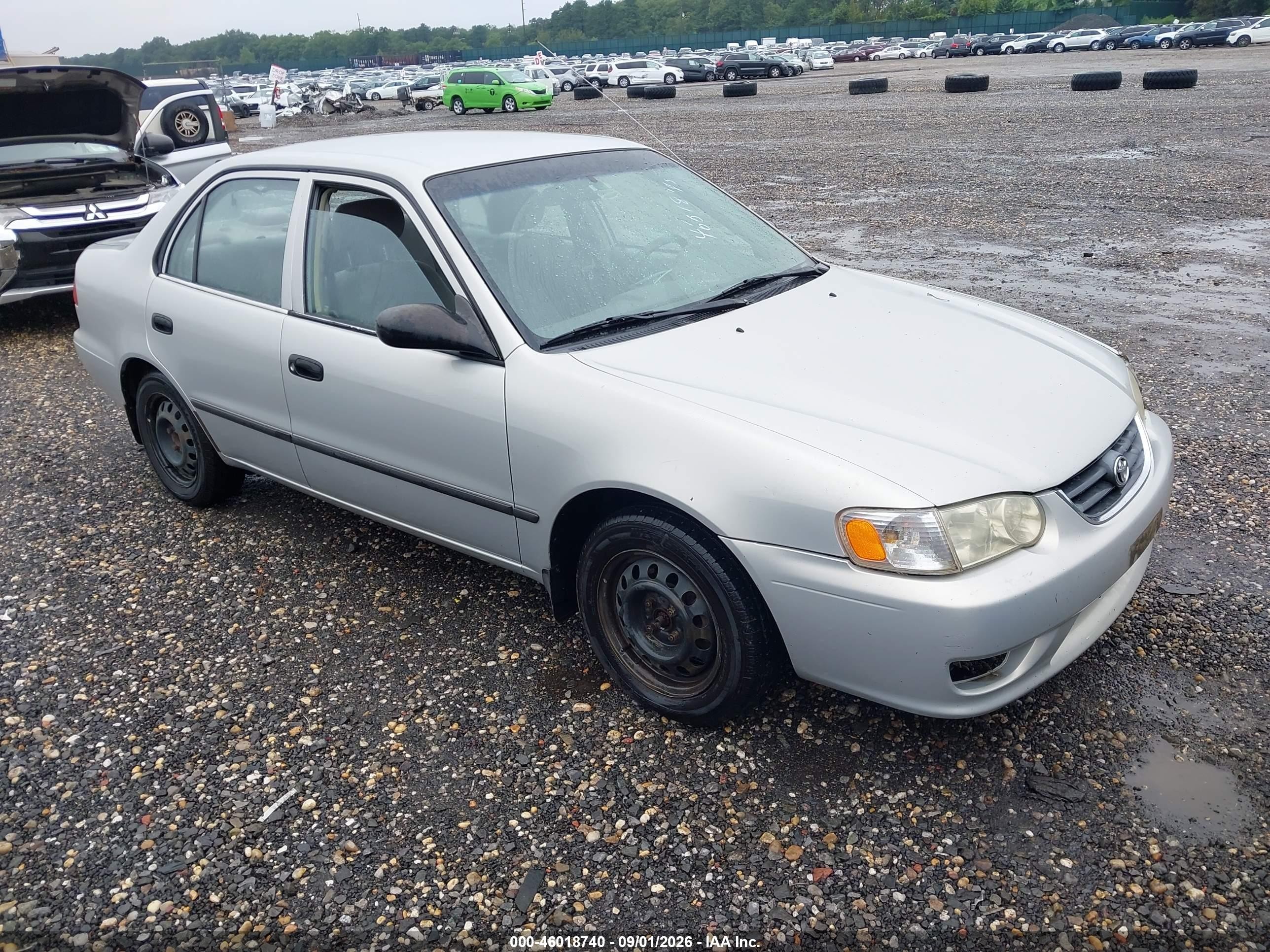 2001 Toyota Corolla Ce Silver vin: 2T1BR12E71C417300