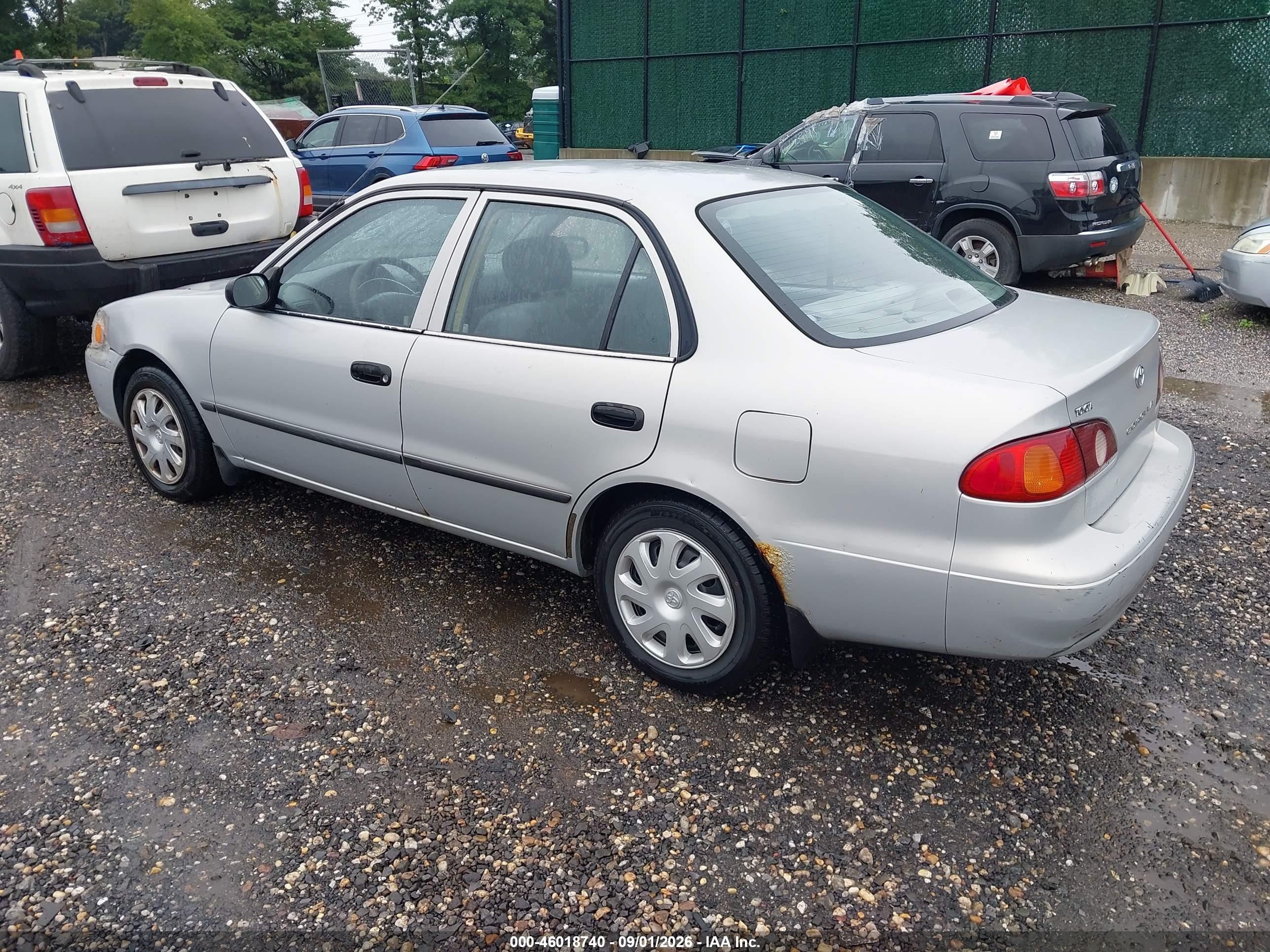 2001 Toyota Corolla Ce Silver vin: 2T1BR12E71C417300