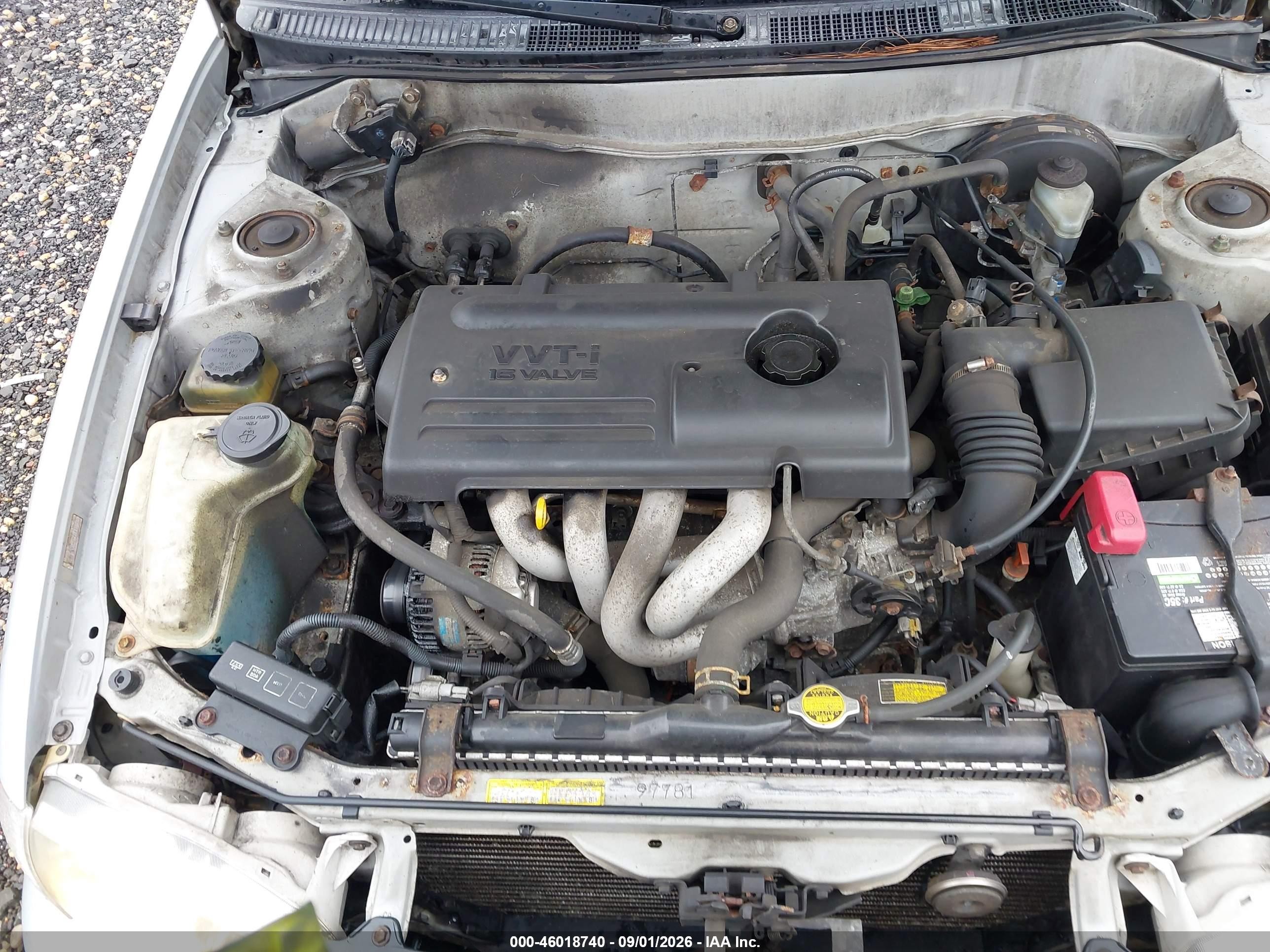 2001 Toyota Corolla Ce Silver vin: 2T1BR12E71C417300