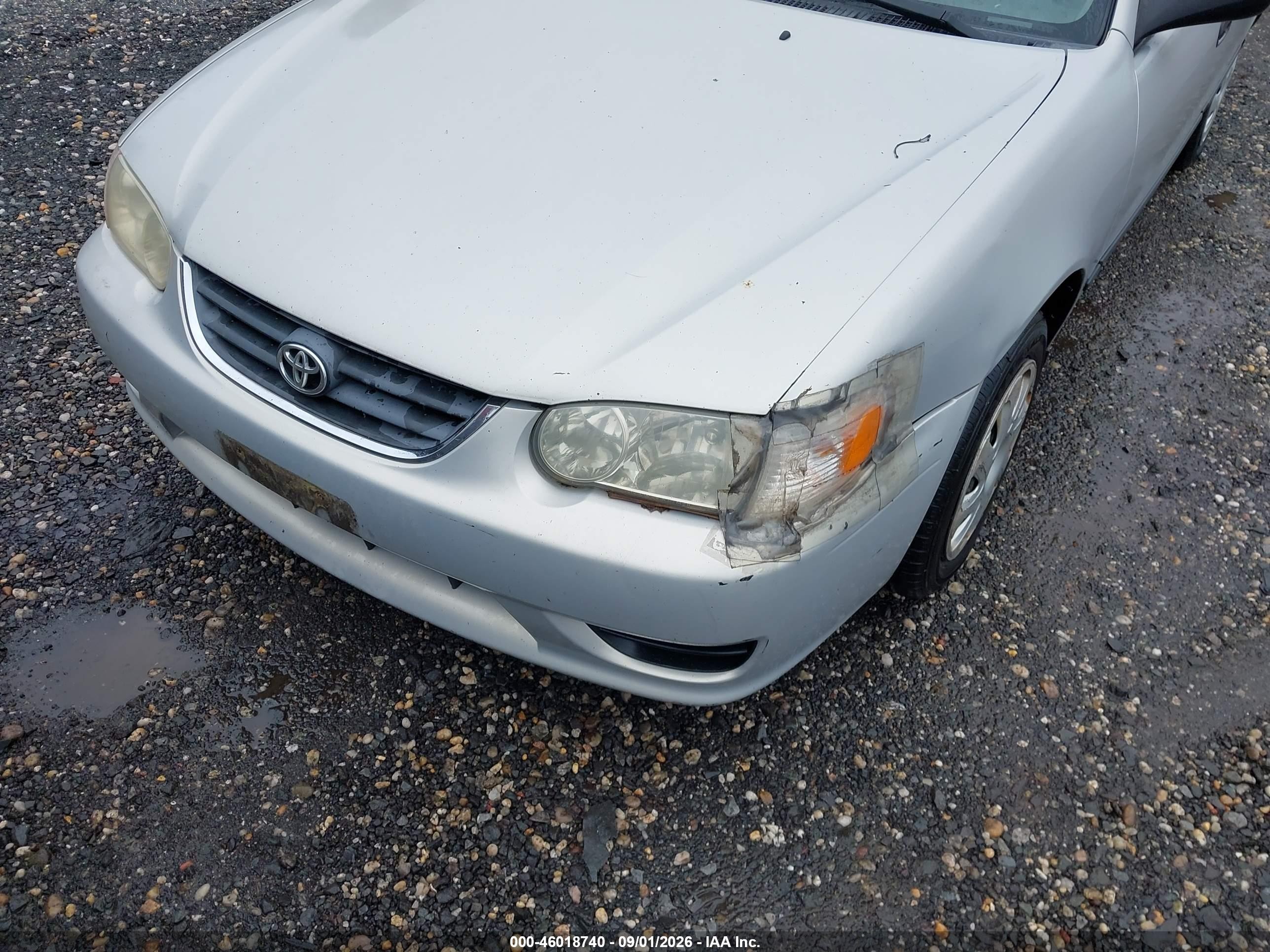 2001 Toyota Corolla Ce Silver vin: 2T1BR12E71C417300
