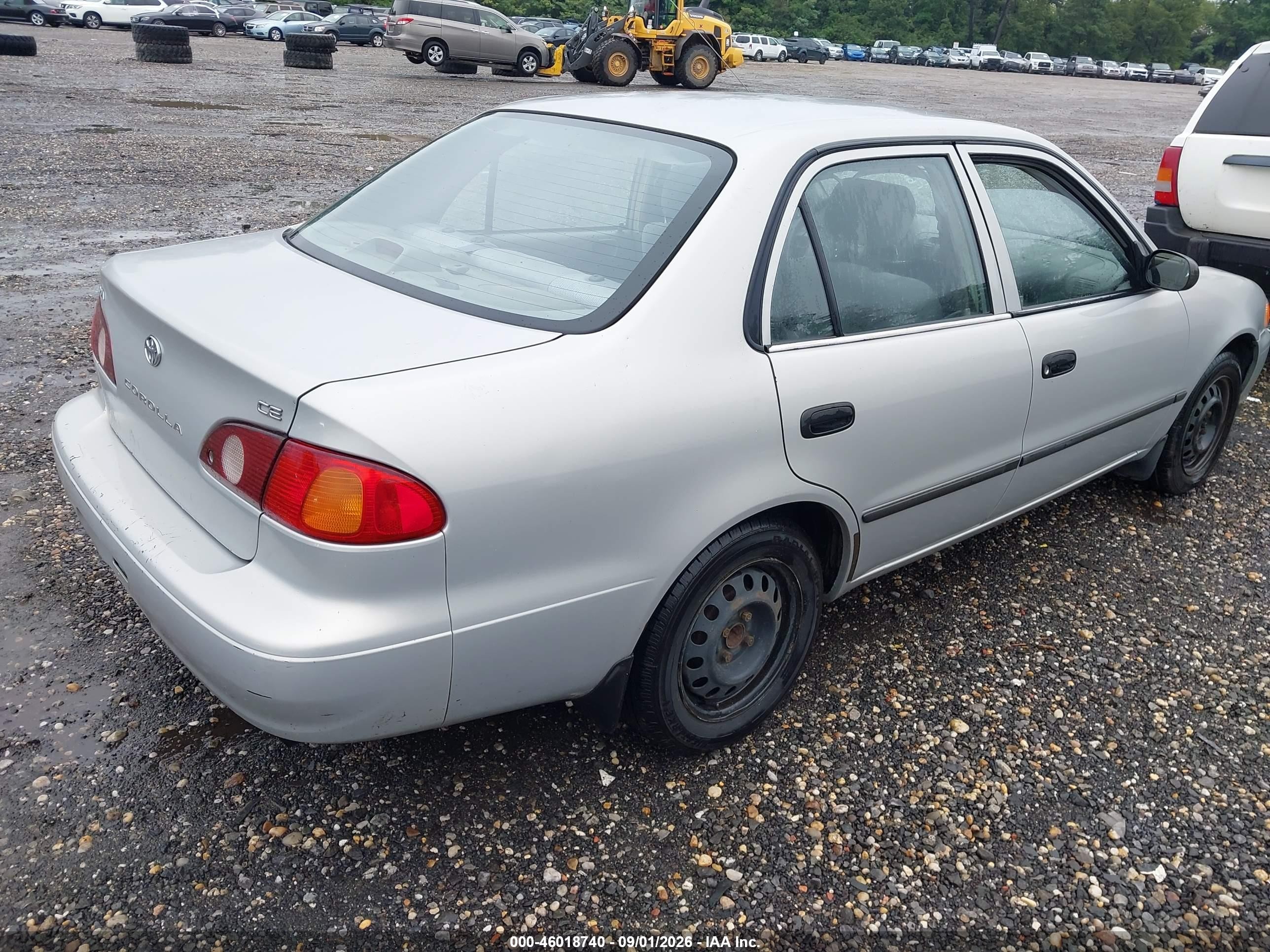 2001 Toyota Corolla Ce Silver vin: 2T1BR12E71C417300