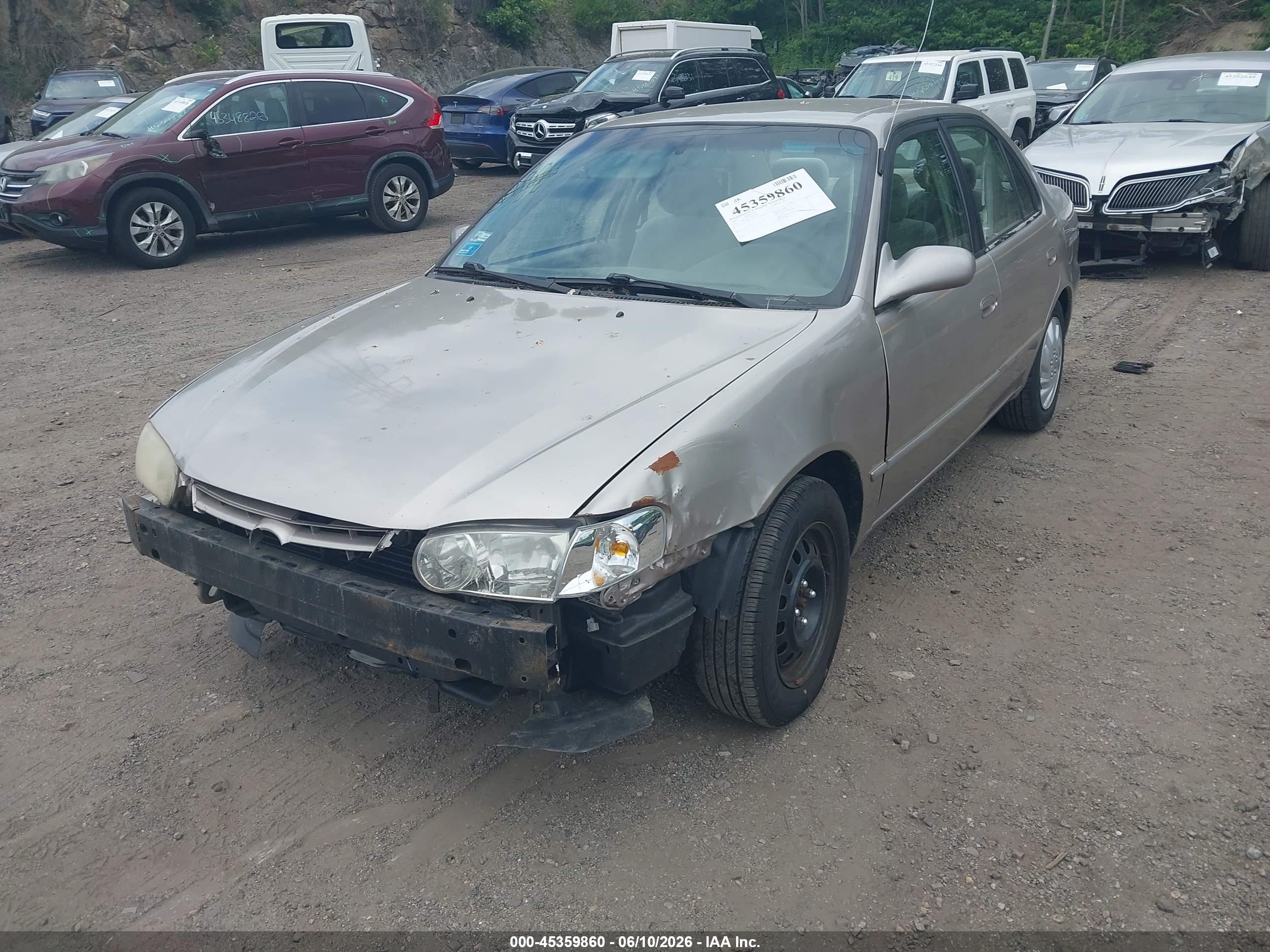 2001 Toyota Corolla Le Gray vin: 2T1BR12E71C442228