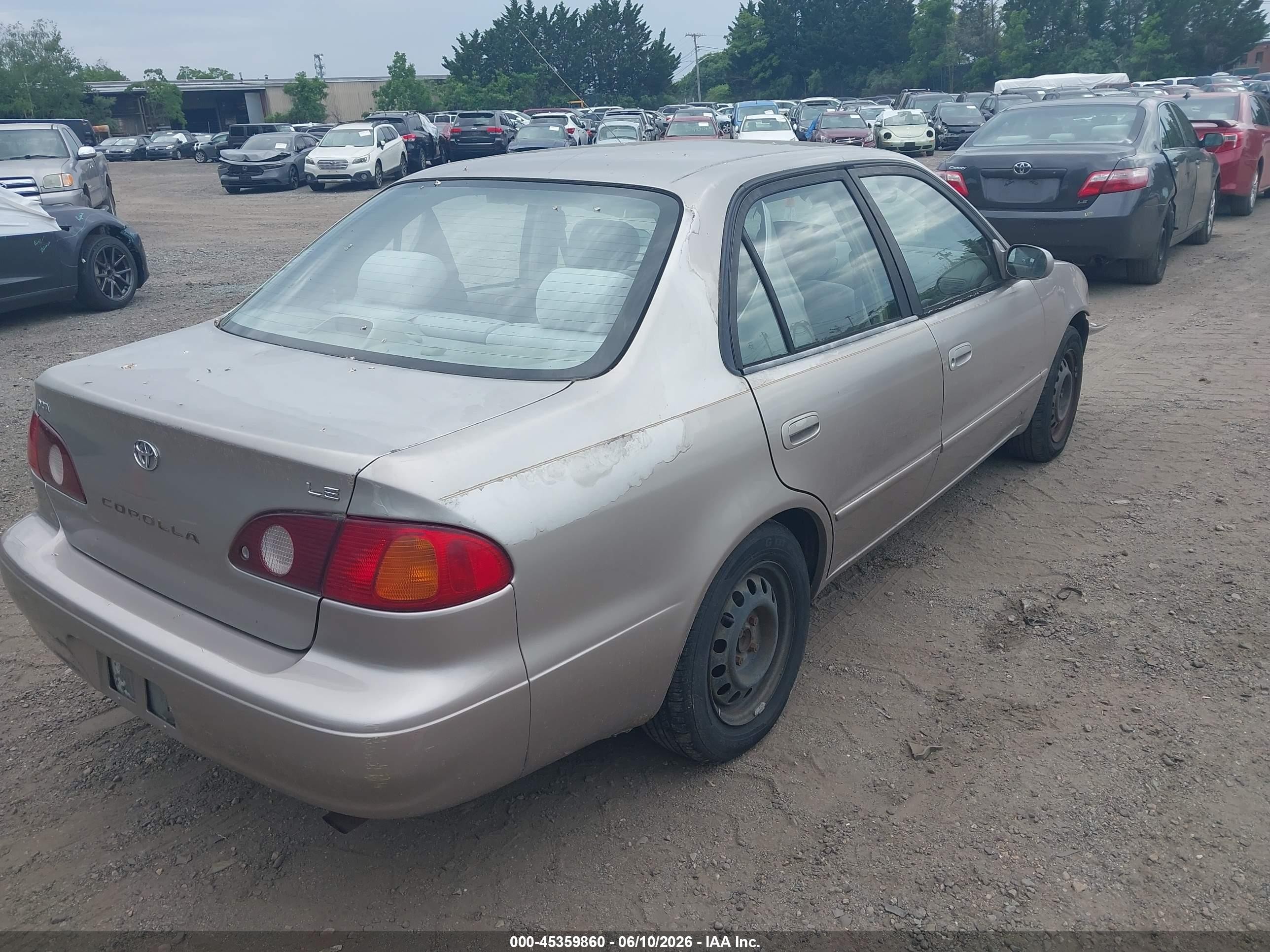 2001 Toyota Corolla Le Gray vin: 2T1BR12E71C442228