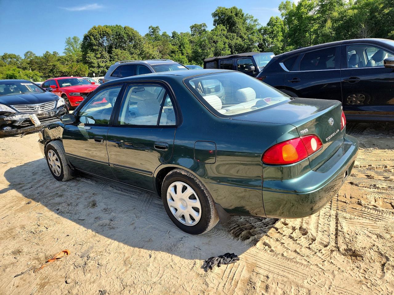 2001 Toyota Corolla Le Green vin: 2T1BR12E71C444965