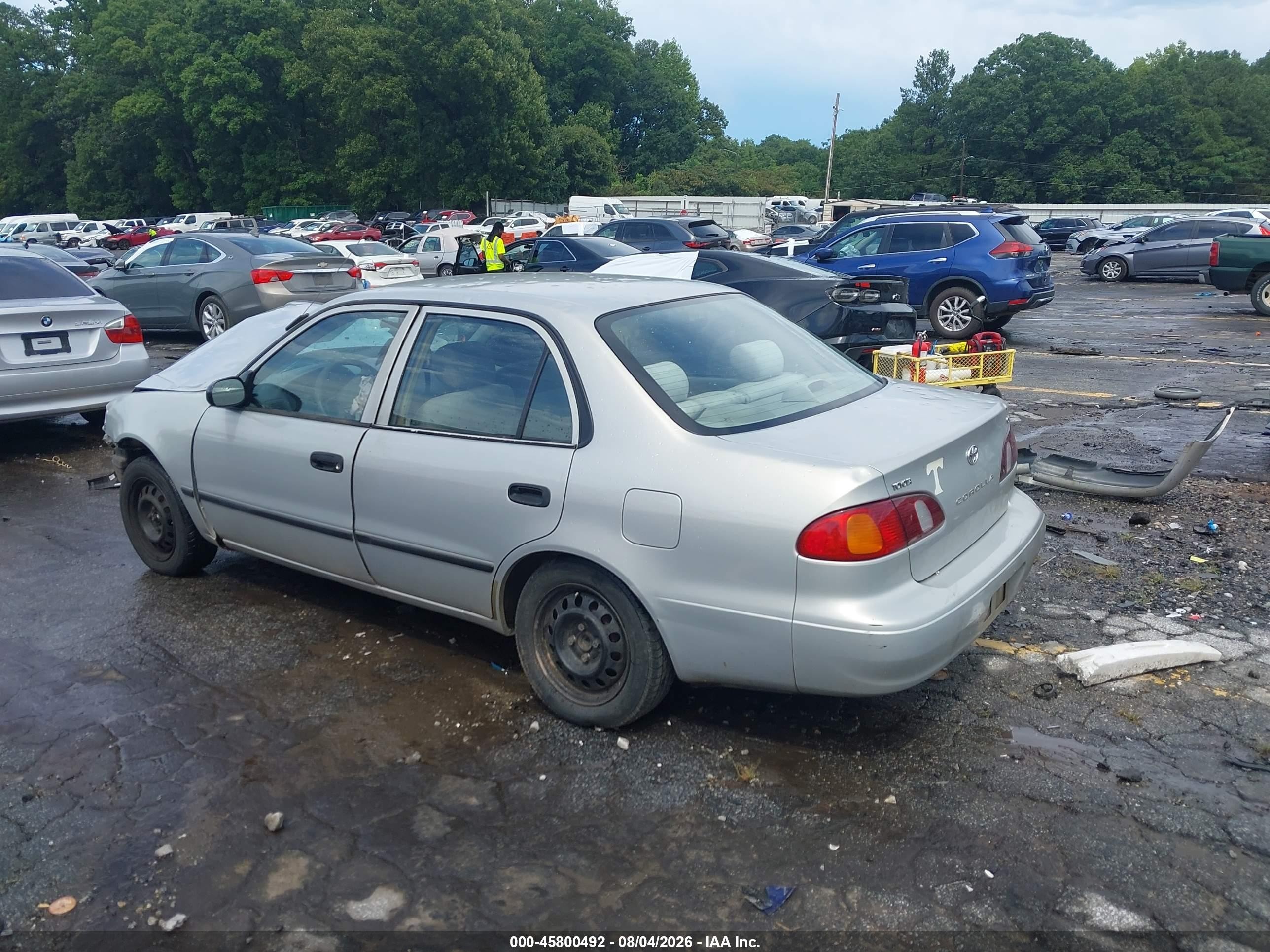 1999 Toyota Corolla Ce Silver vin: 2T1BR12E7XC248291