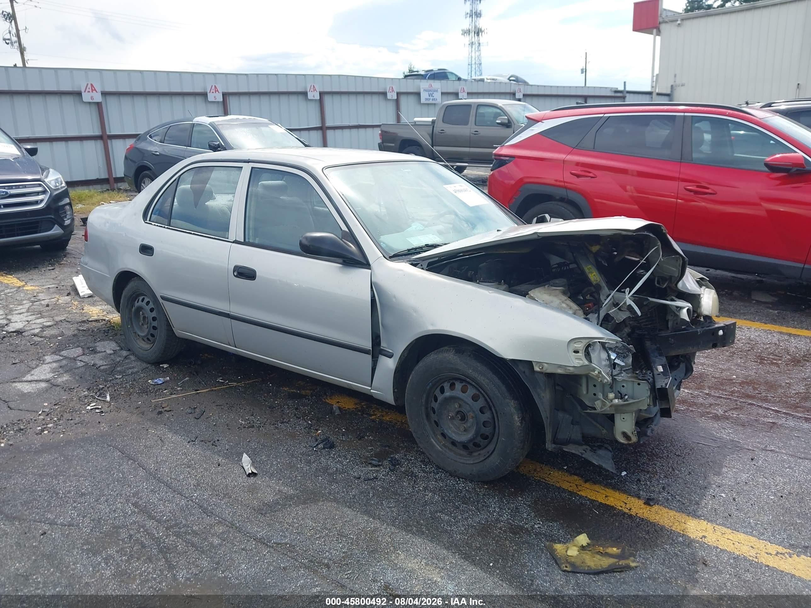 1999 Toyota Corolla Ce Silver vin: 2T1BR12E7XC248291