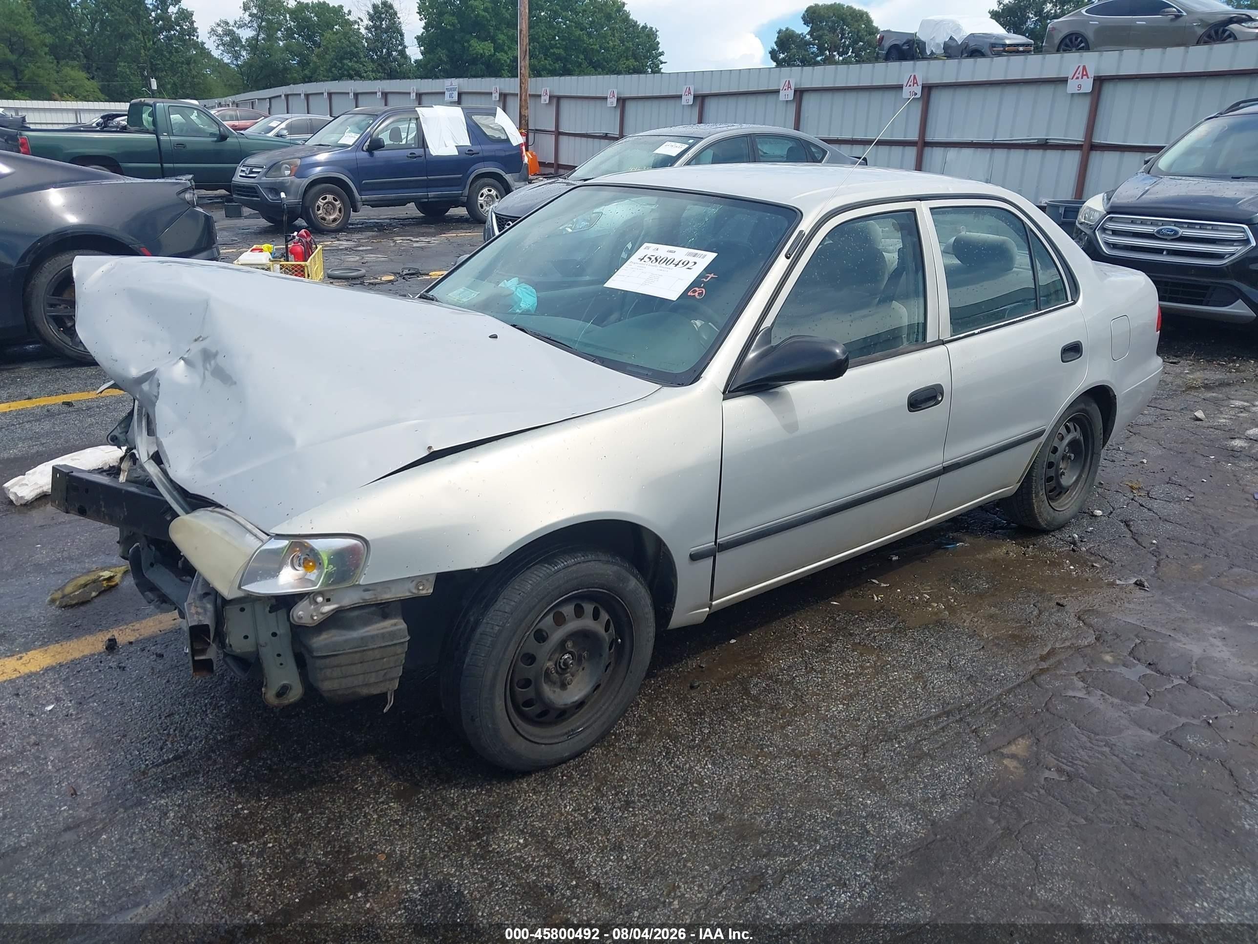 1999 Toyota Corolla Ce Silver vin: 2T1BR12E7XC248291