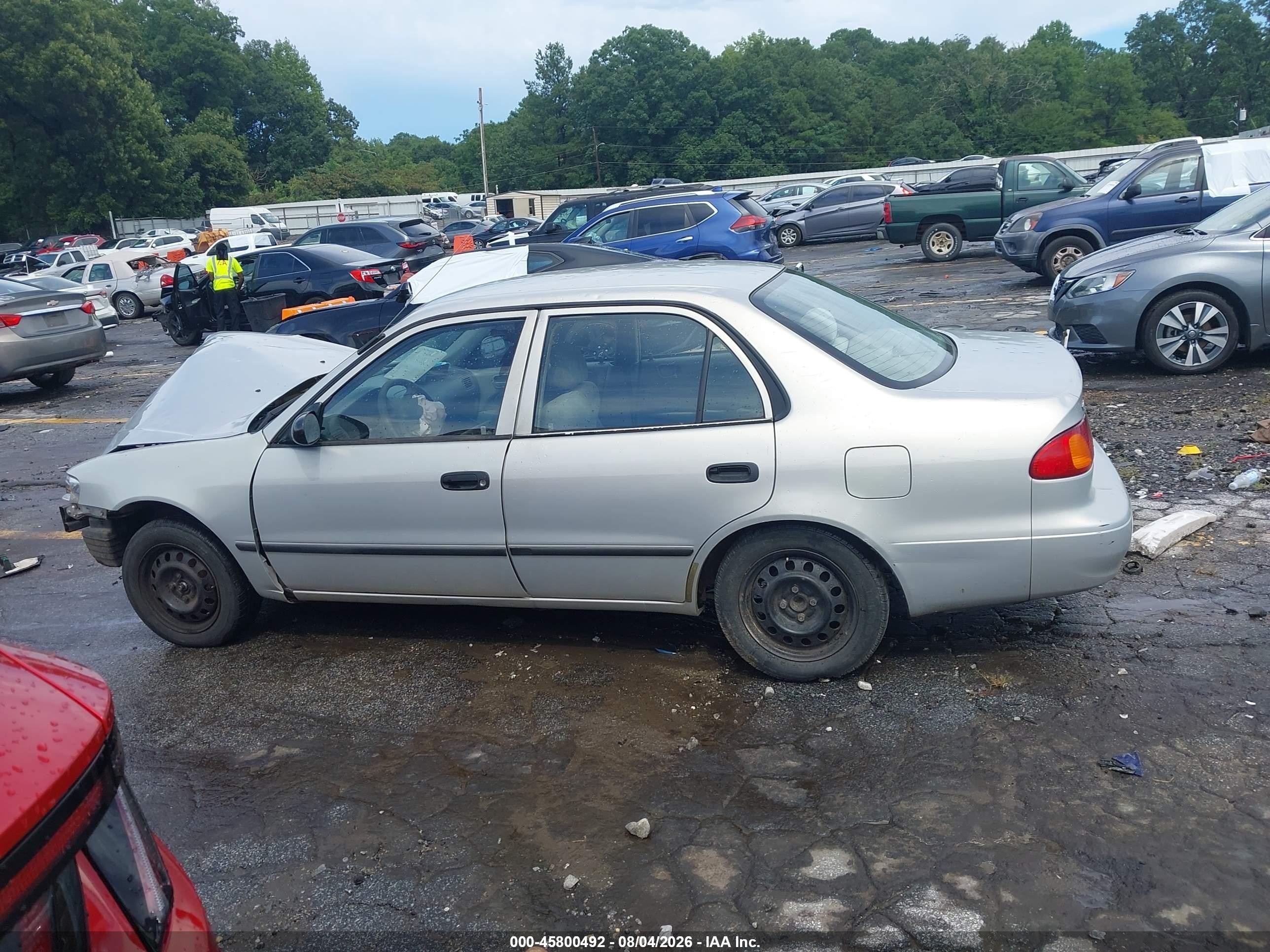 1999 Toyota Corolla Ce Silver vin: 2T1BR12E7XC248291