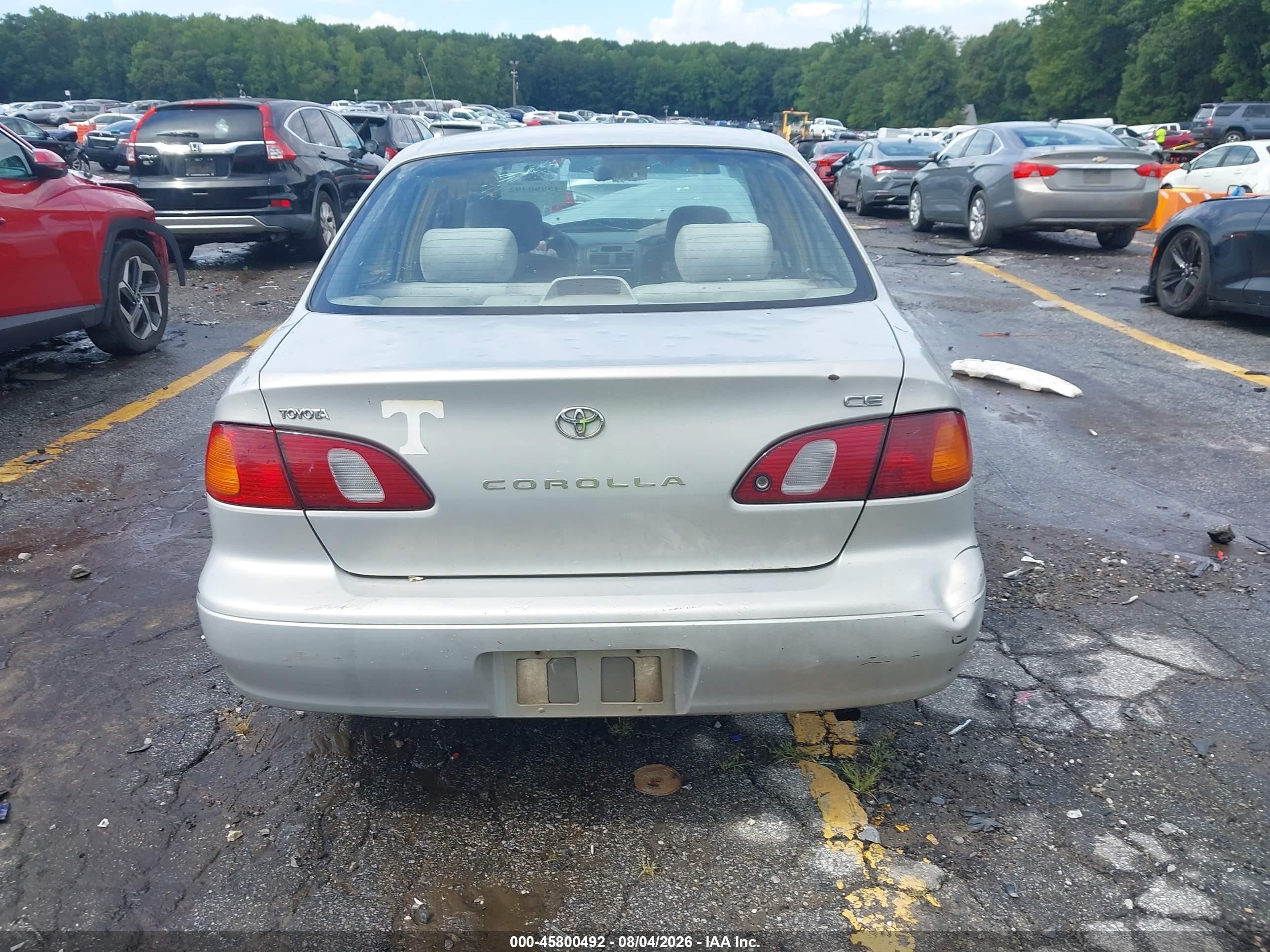 1999 Toyota Corolla Ce Silver vin: 2T1BR12E7XC248291