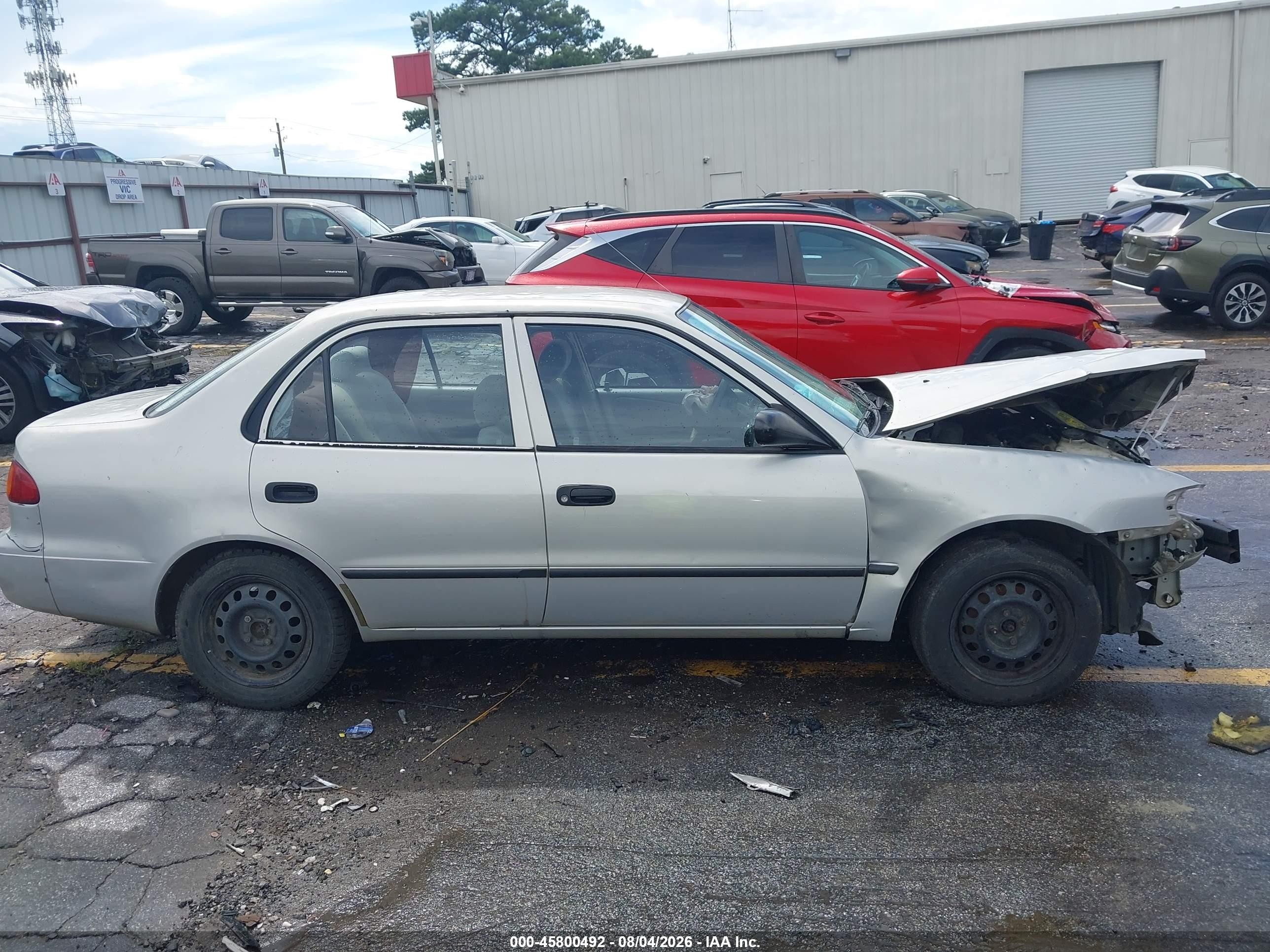 1999 Toyota Corolla Ce Silver vin: 2T1BR12E7XC248291