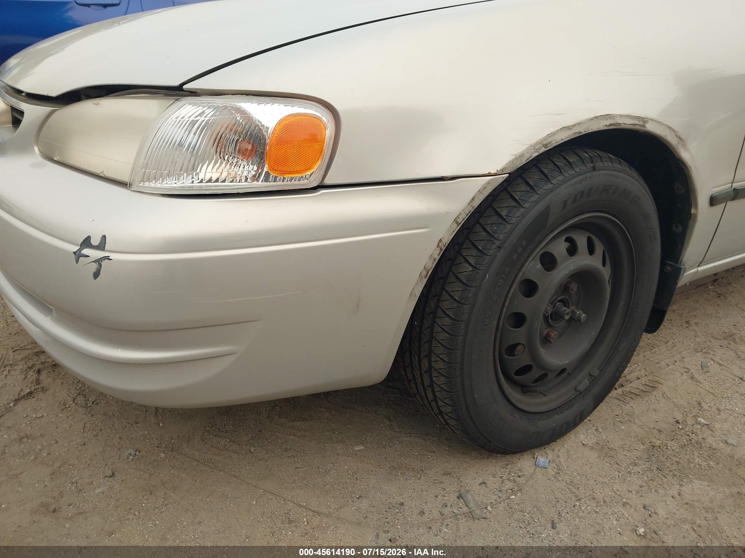 2000 Toyota Corolla Ce Tan vin: 2T1BR12E7YC339093