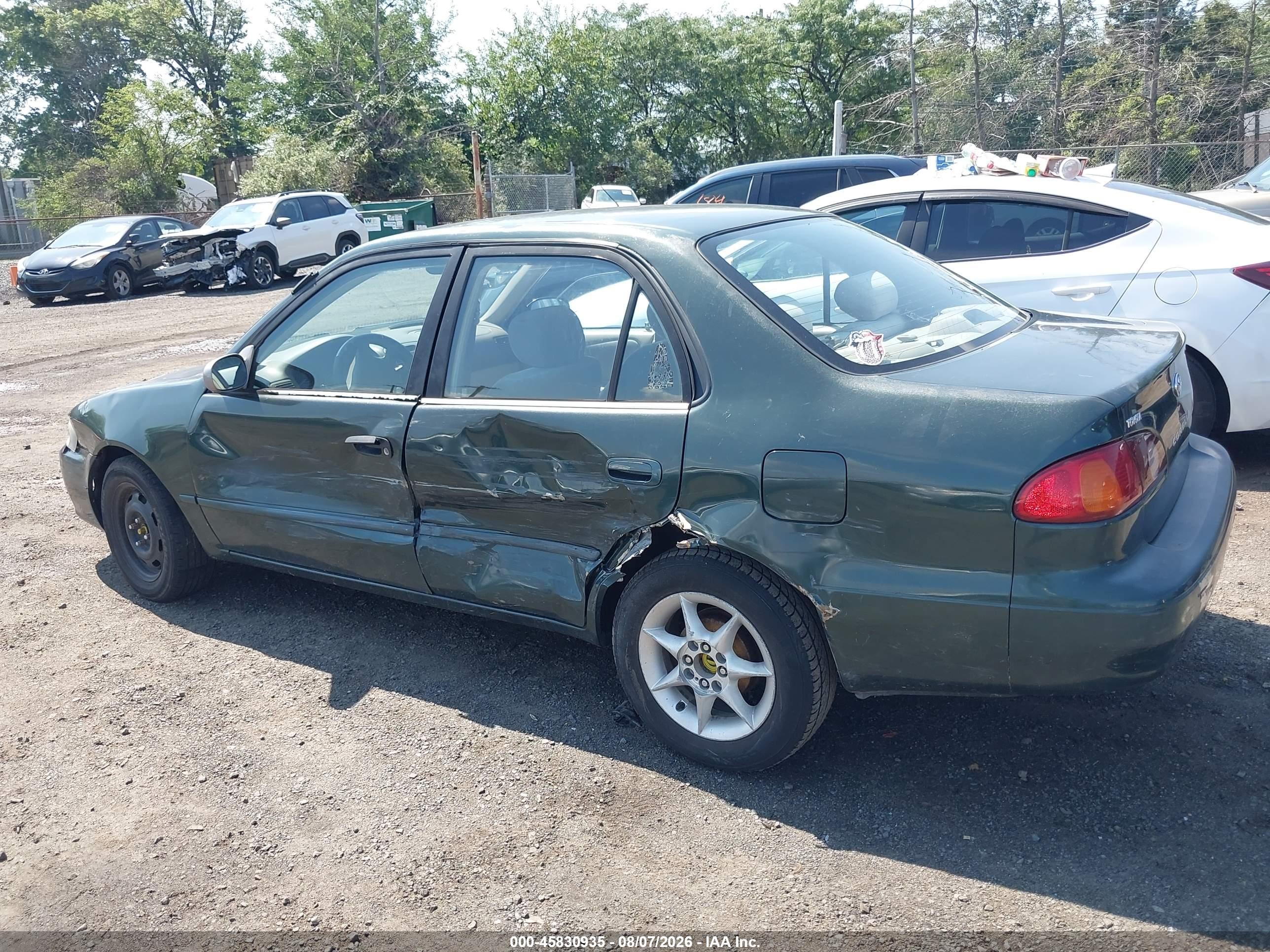 2001 Toyota Corolla Le Green vin: 2T1BR12E81C389099