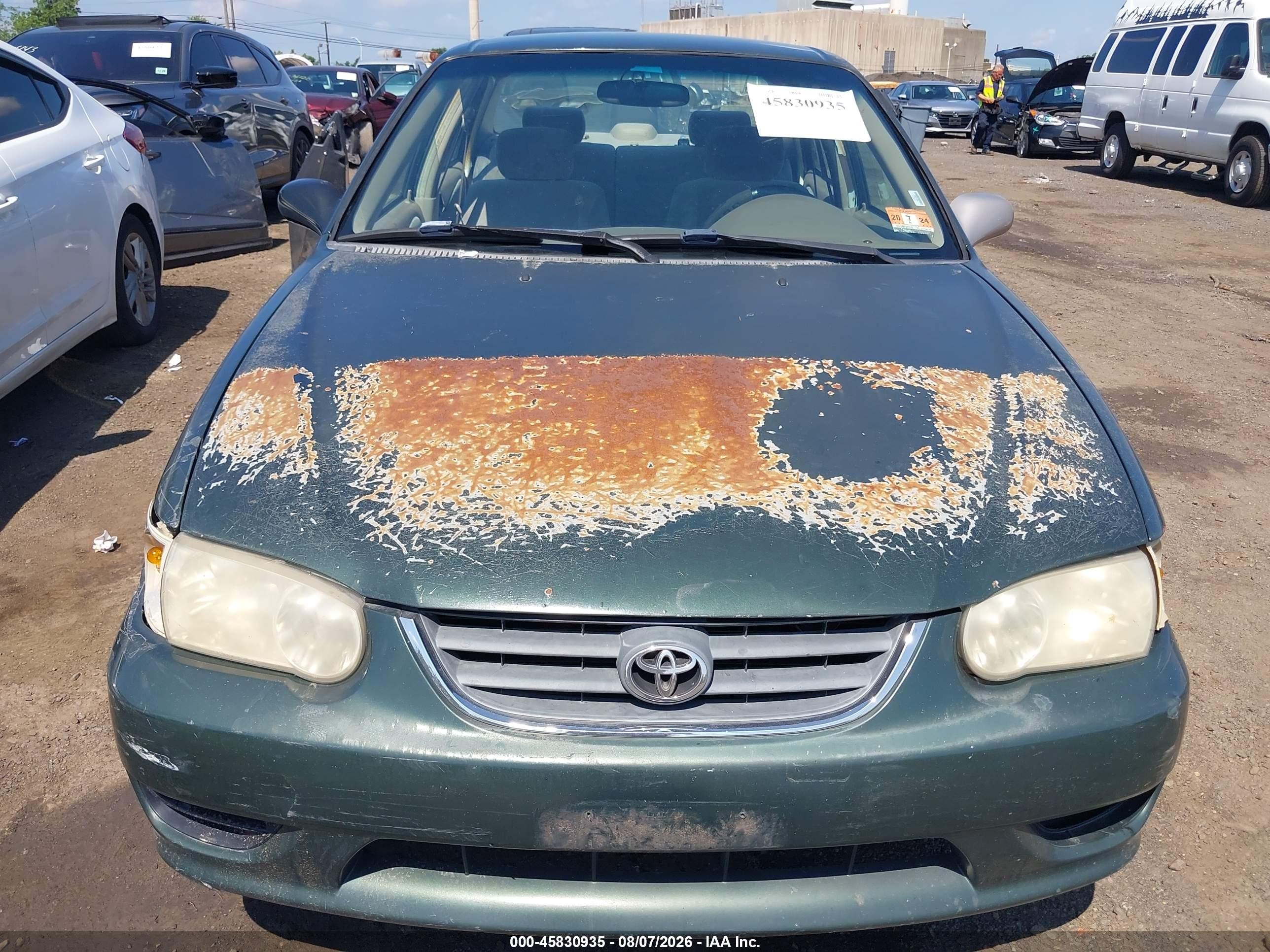 2001 Toyota Corolla Le Green vin: 2T1BR12E81C389099