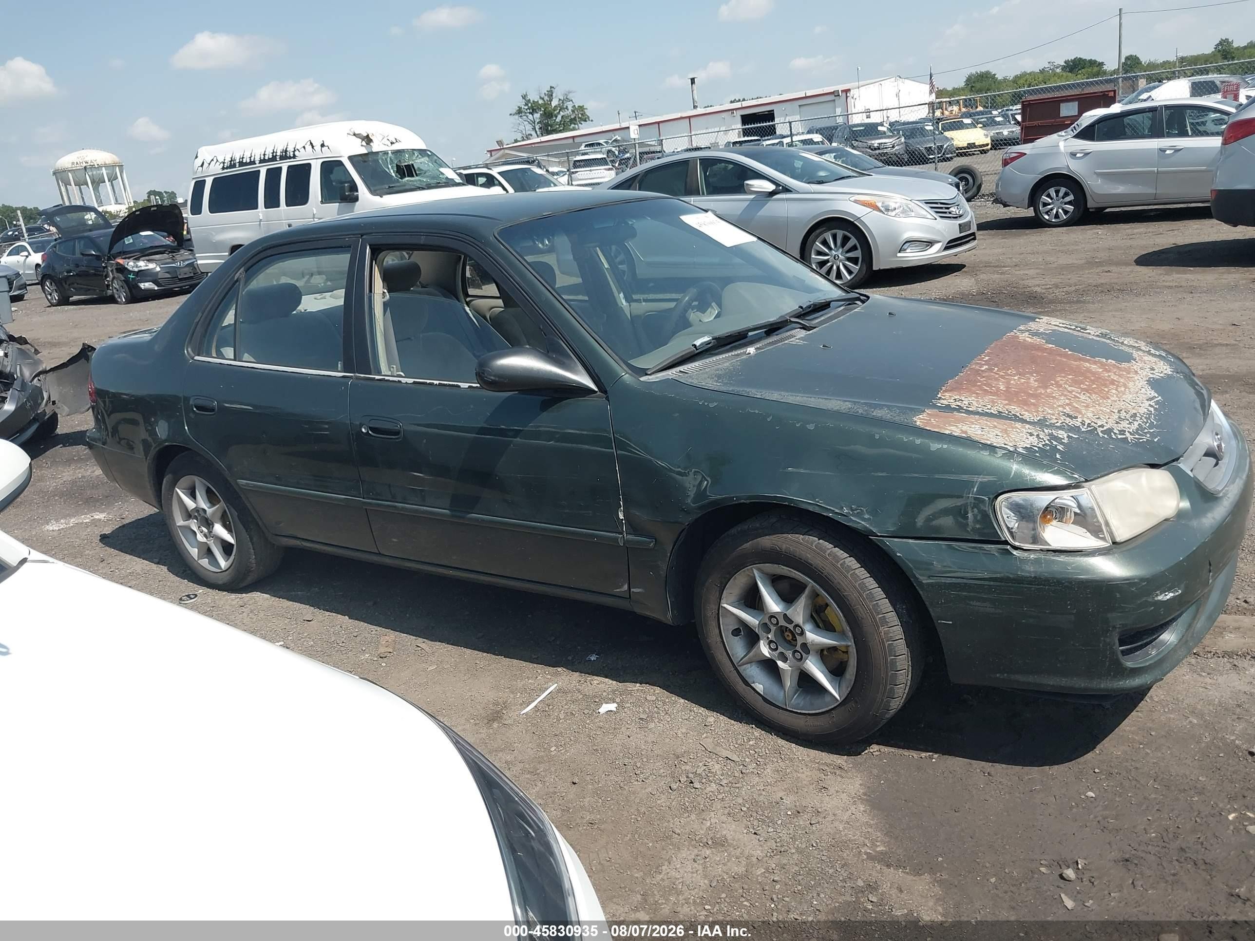 2001 Toyota Corolla Le Green vin: 2T1BR12E81C389099