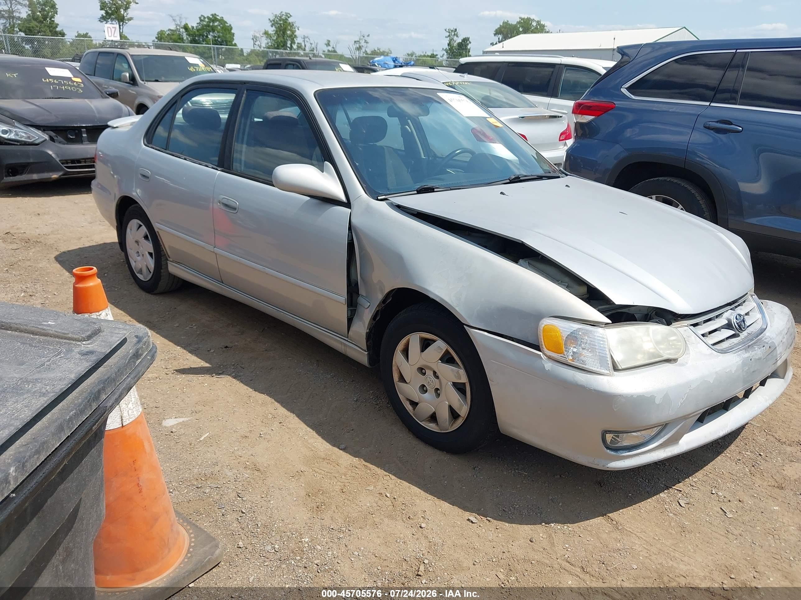 2001 Toyota Corolla S Silver vin: 2T1BR12E81C394464