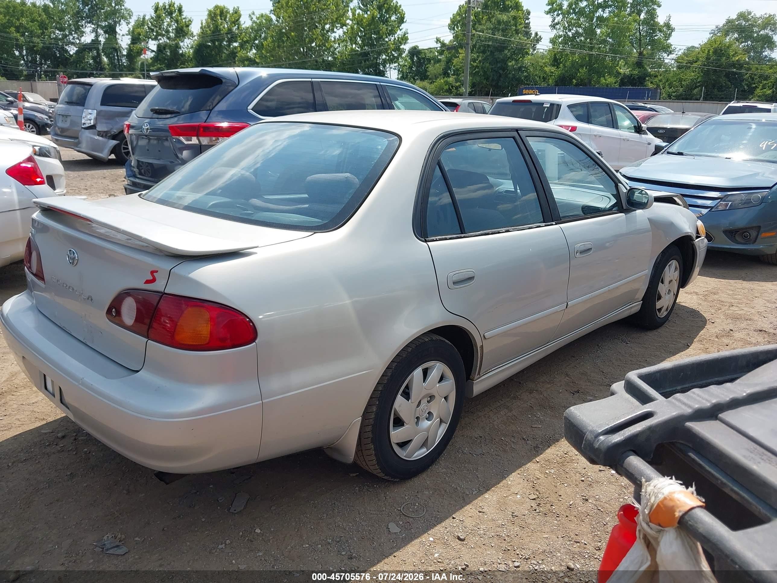2001 Toyota Corolla S Silver vin: 2T1BR12E81C394464