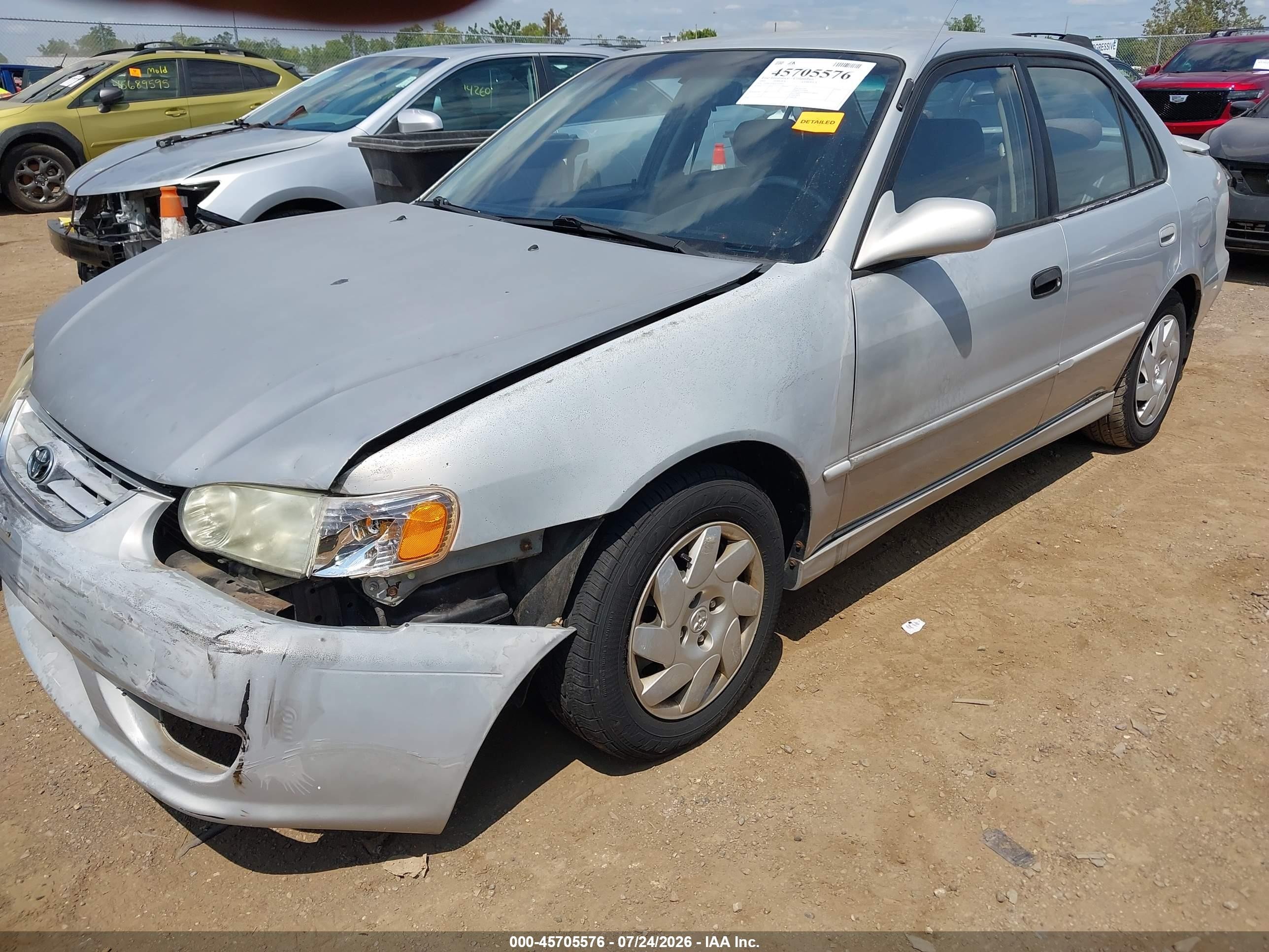 2001 Toyota Corolla S Silver vin: 2T1BR12E81C394464