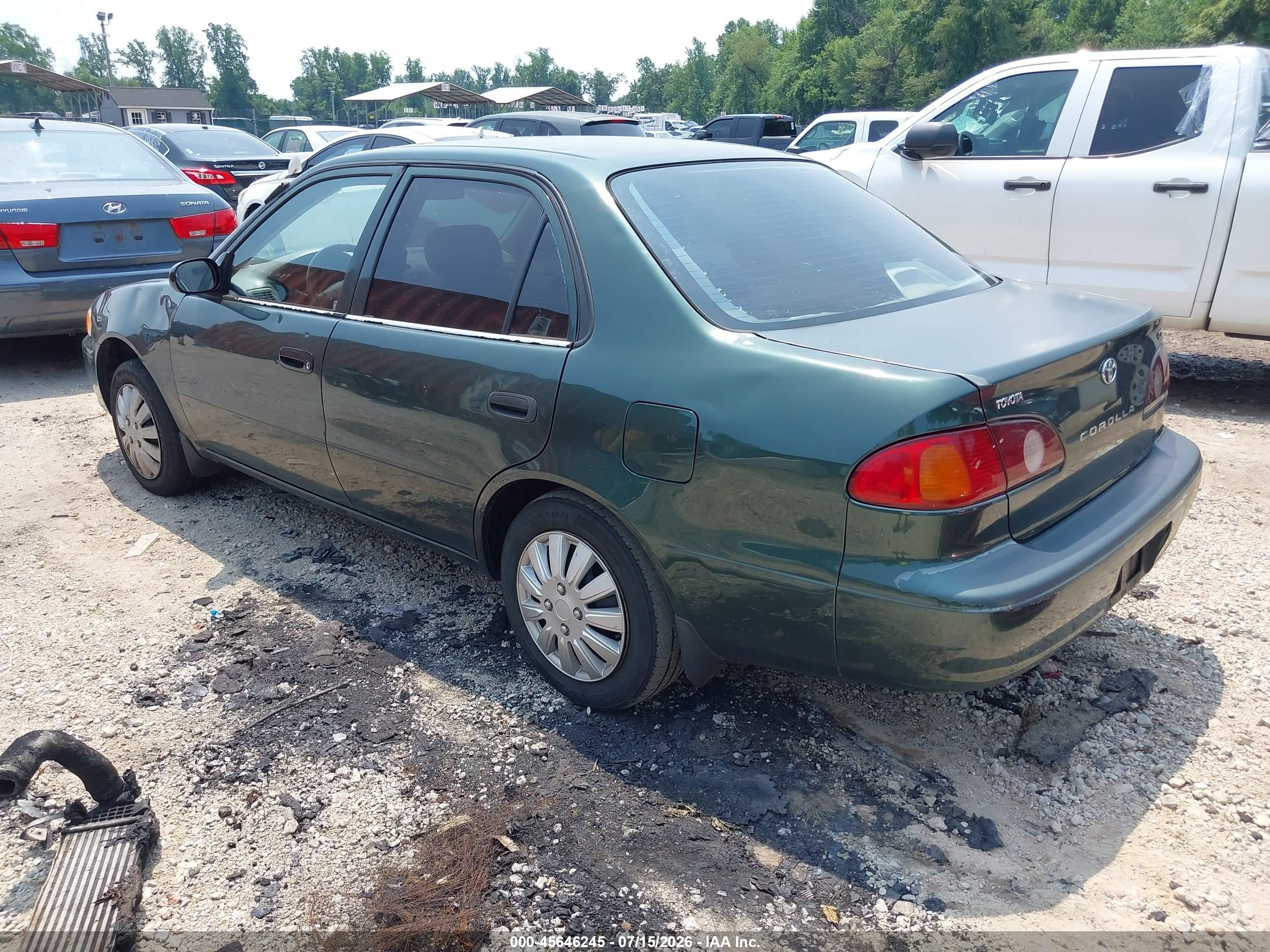 2001 Toyota Corolla Ce Green vin: 2T1BR12E81C407729