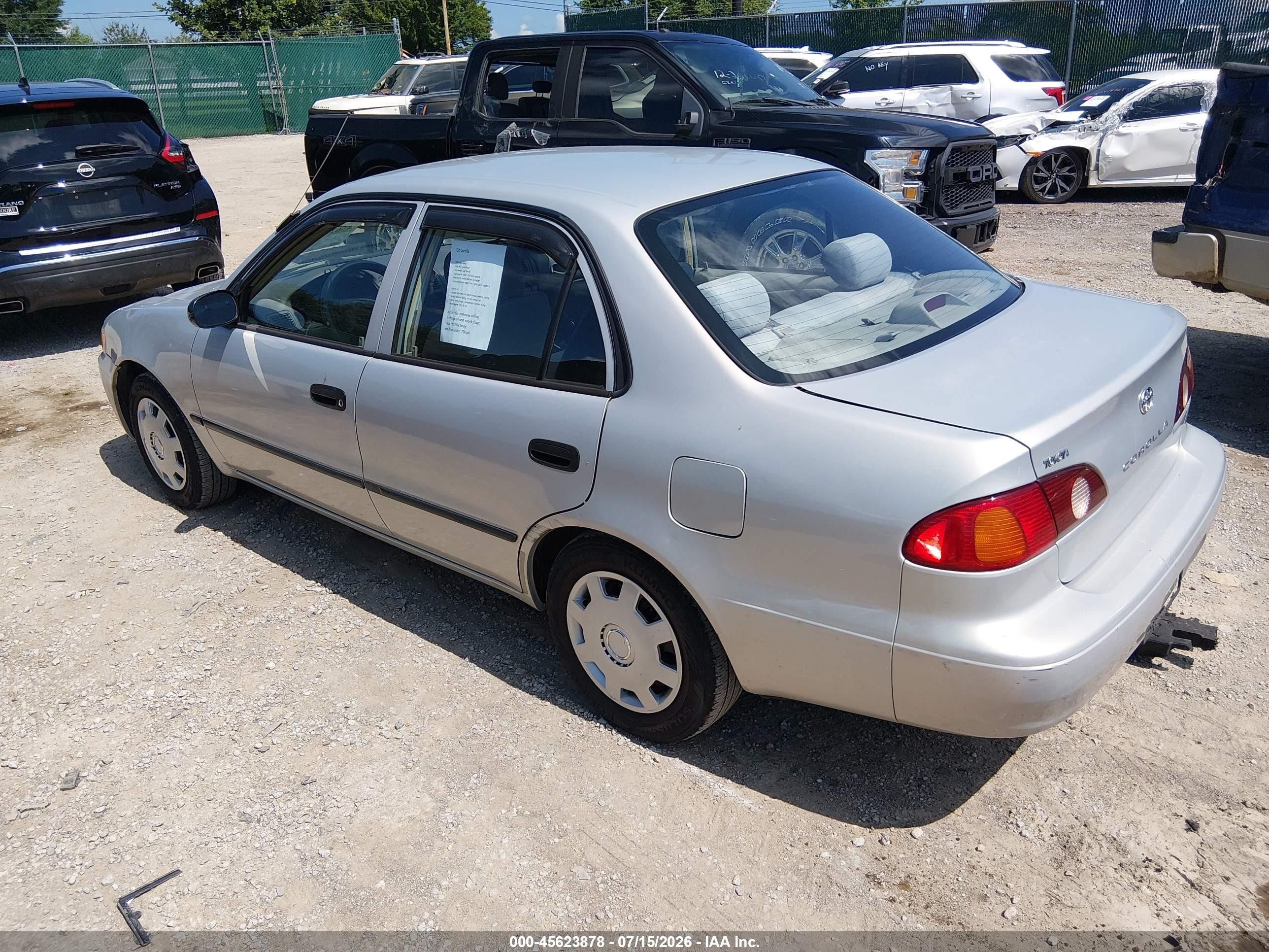 2002 Toyota Corolla Ce Серебряный vin: 2T1BR12E82C525278