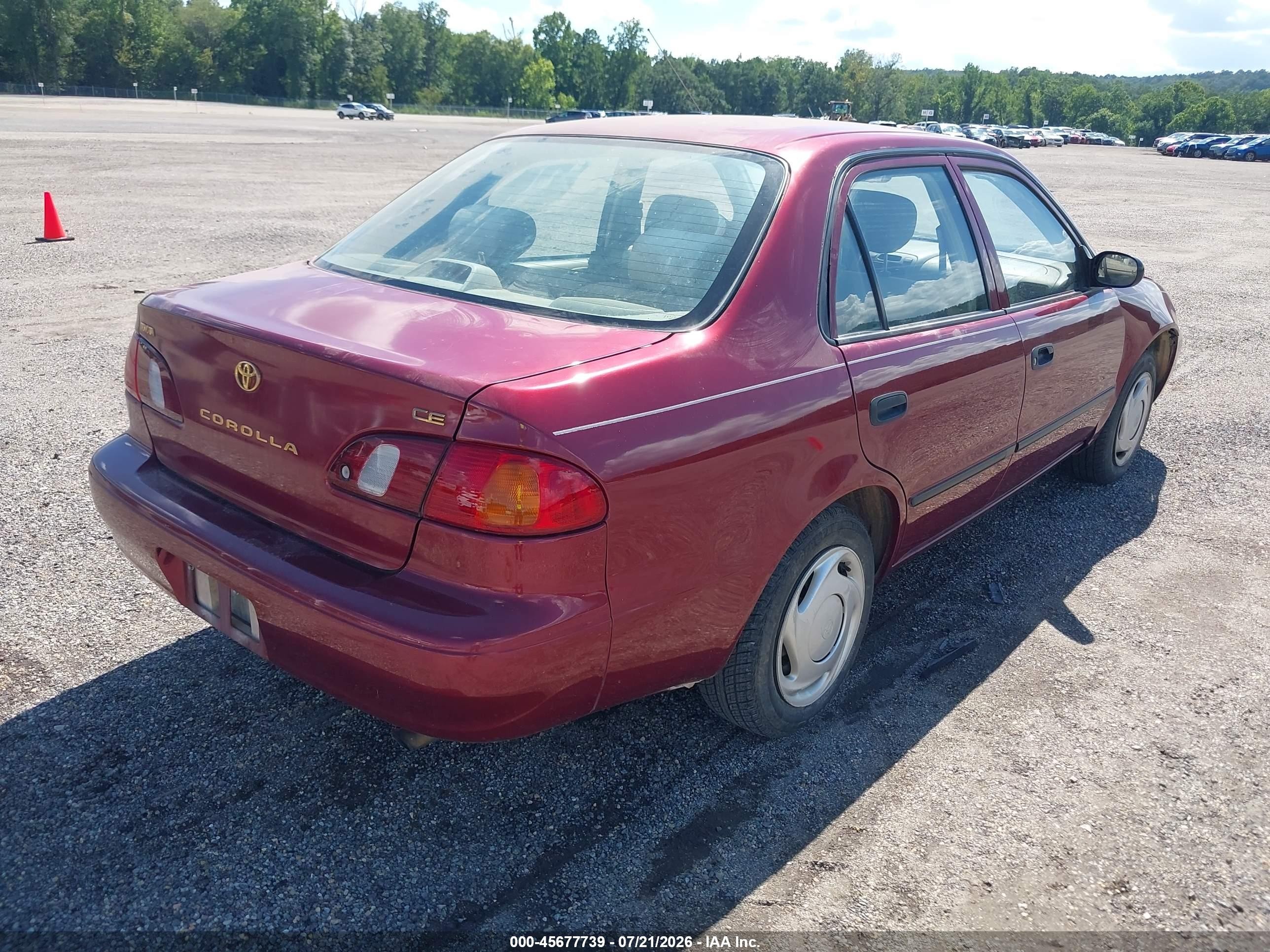 1999 Toyota Corolla Ce Red vin: 2T1BR12E8XC188201